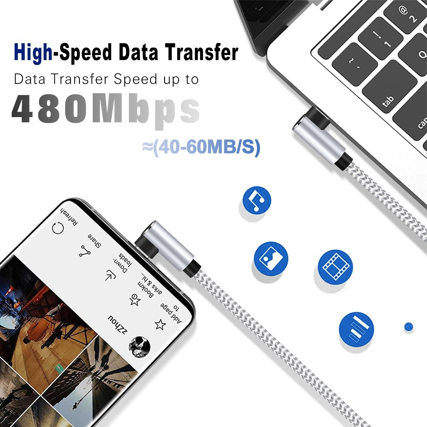 Paquete de 2 Cables USB C a Lightning 1.83m Hi-Mobiler MFi