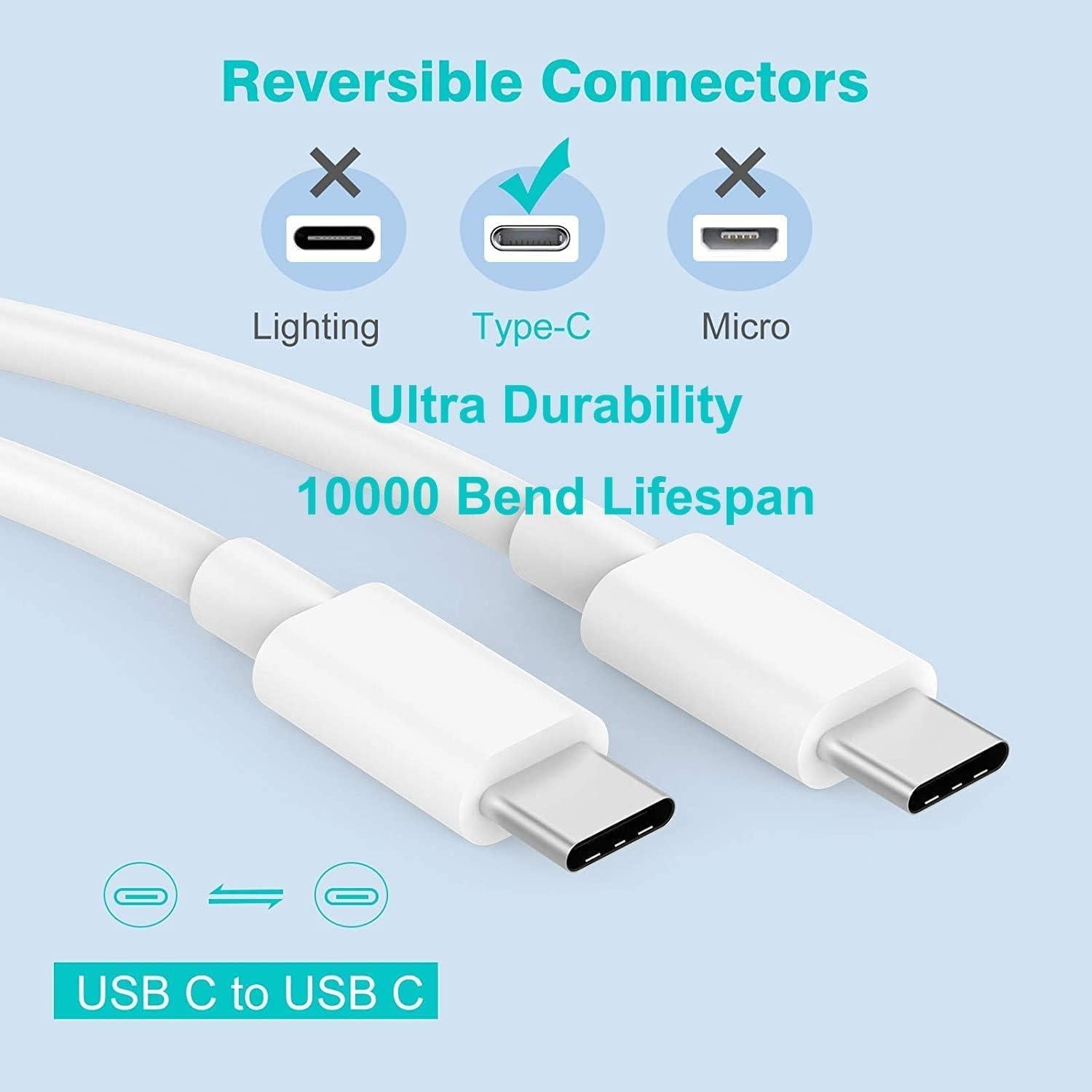 Cargador Rápido USB C 20W para iPhone 16/15 y iPad - 3 Piezas