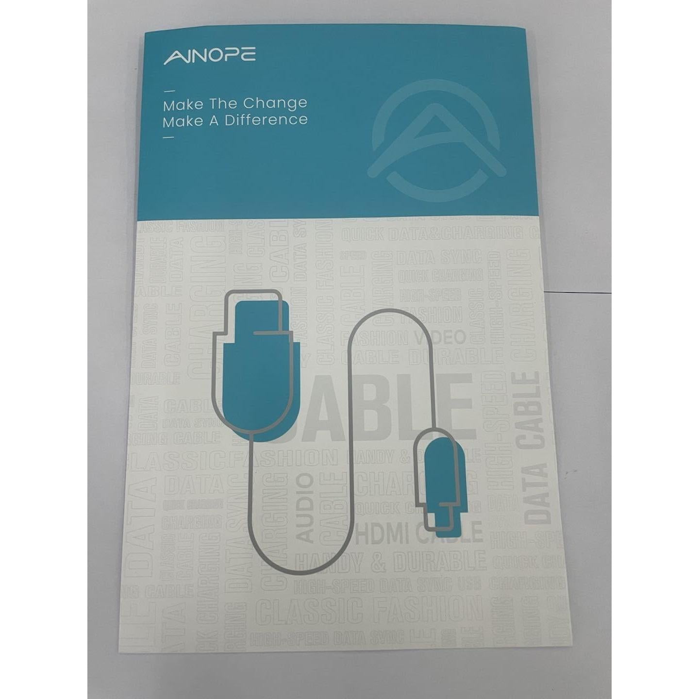 Cable USB C a USB C 240W AINOPE 3M Carga Rápida Ángulo Derecho