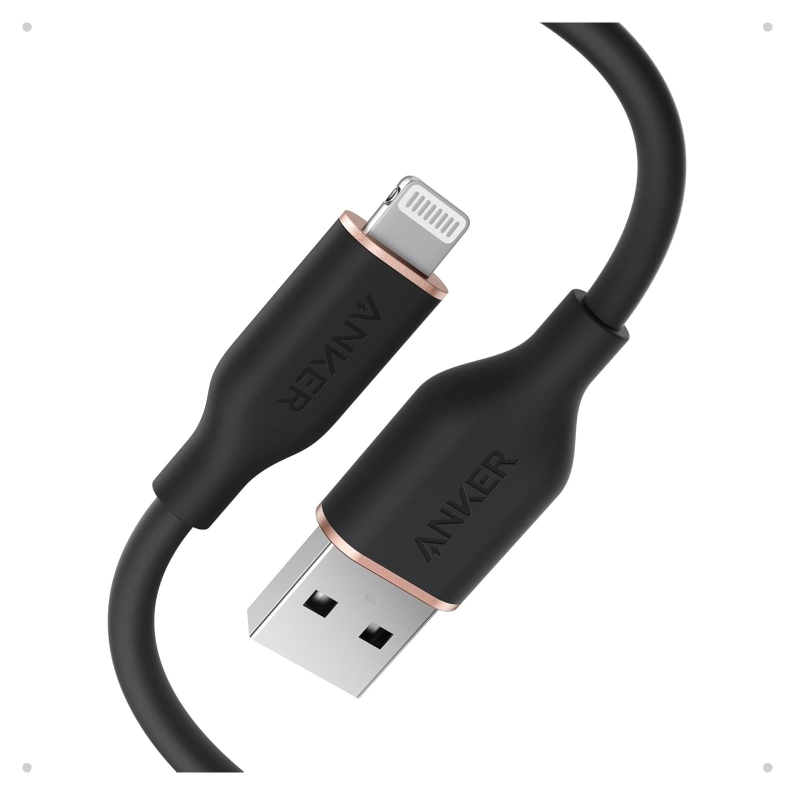 Cable USB A a Lightning Anker 0.91 m, Carga Rápida MFi