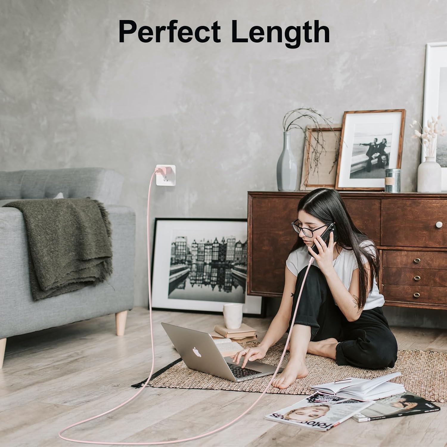 Cargador Rápido Dayaoncy 20W USB-C + 3 Cables 10FT Lightning