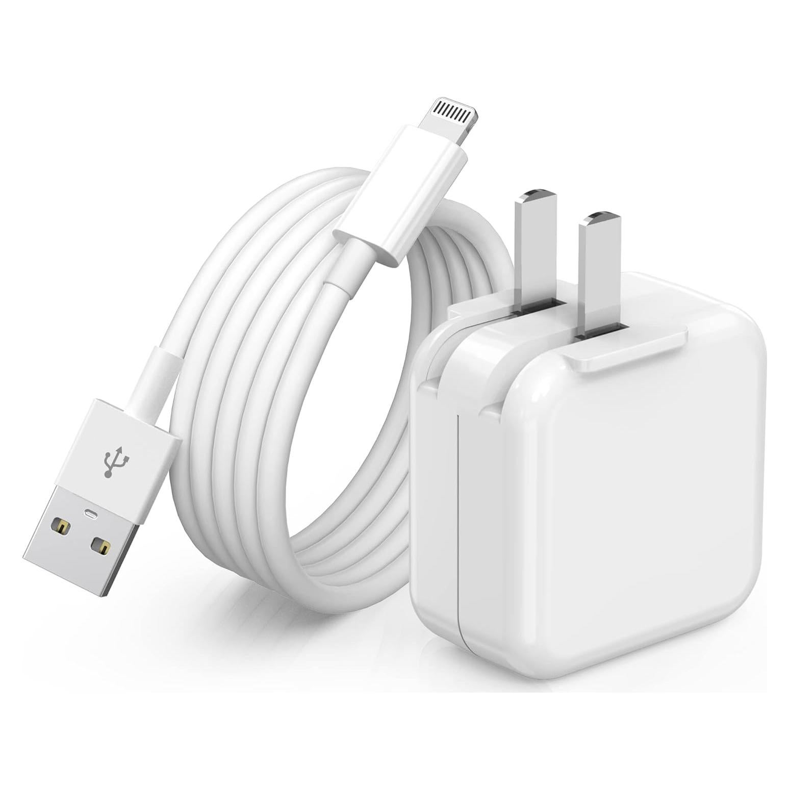 Cargador Rápido 12W para iPad y iPhone GOOD EVER Blanco
