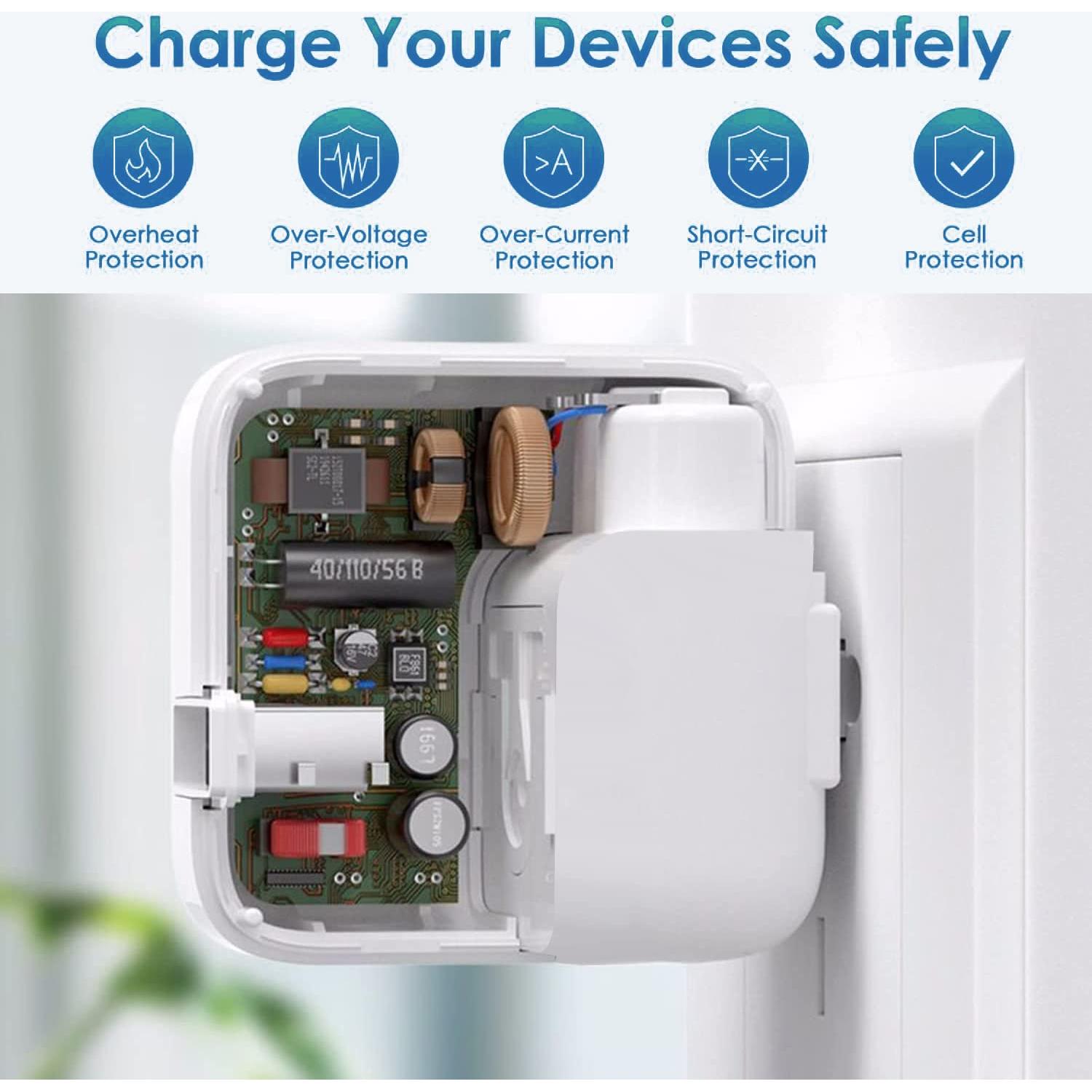 Cargador Rápido 12W para iPad y iPhone GOOD EVER Blanco