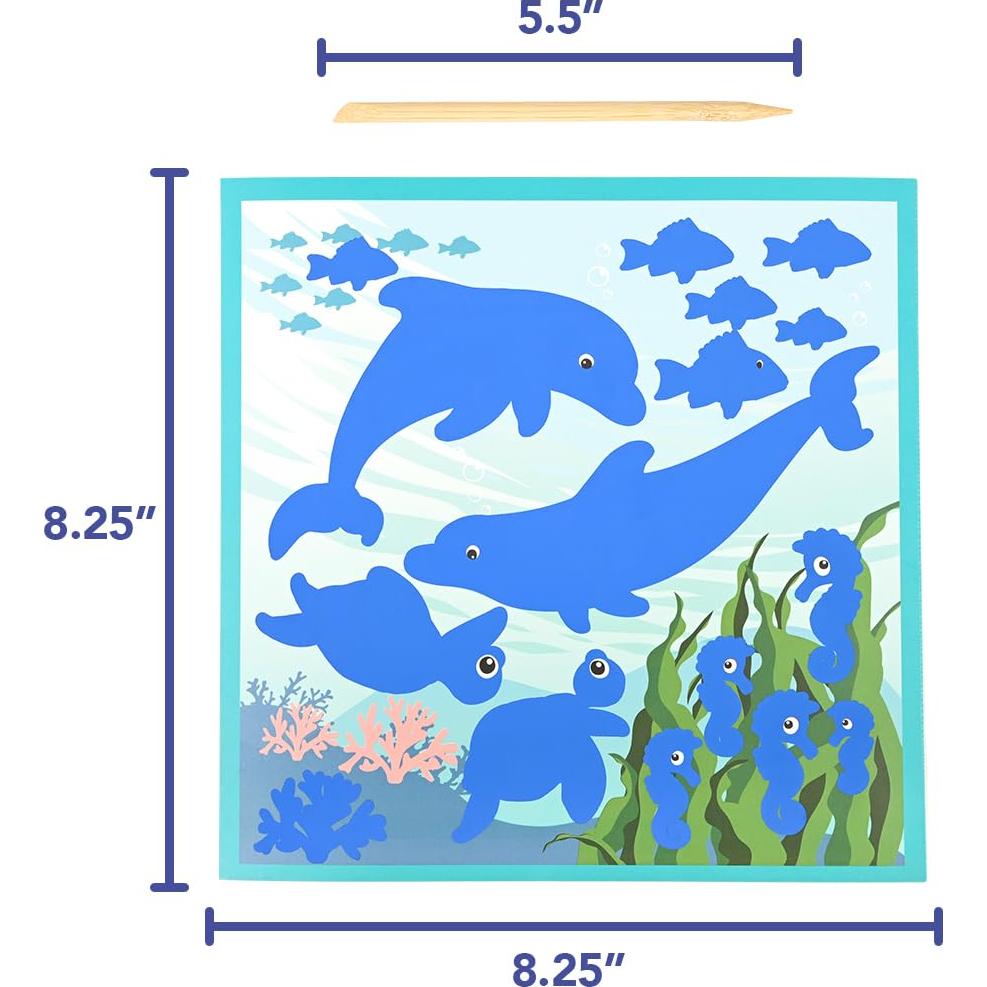 READY 2 LEARN Papel para Rascar Mágico - Vida Marina - 10 Escenas