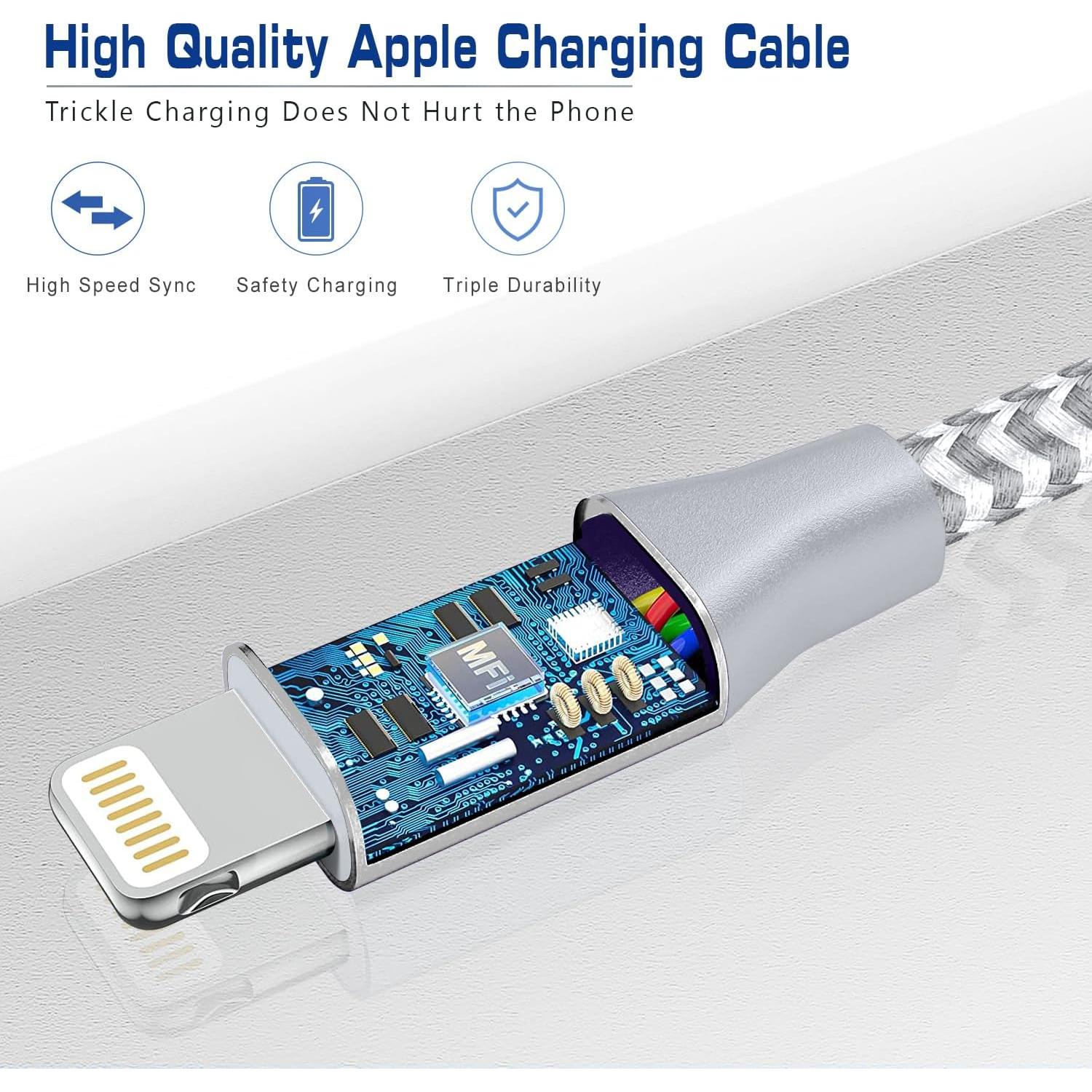 Cargador corto Fushok 30cm USB A a Lightning 2Pack