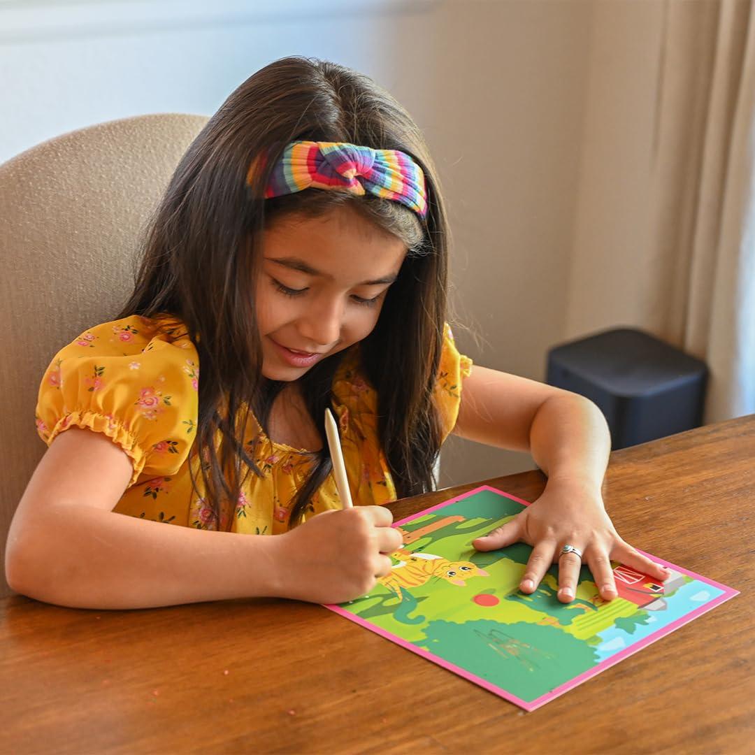 Papel Mágico para Raspar Granja Learning Advantage - 10 Escenas