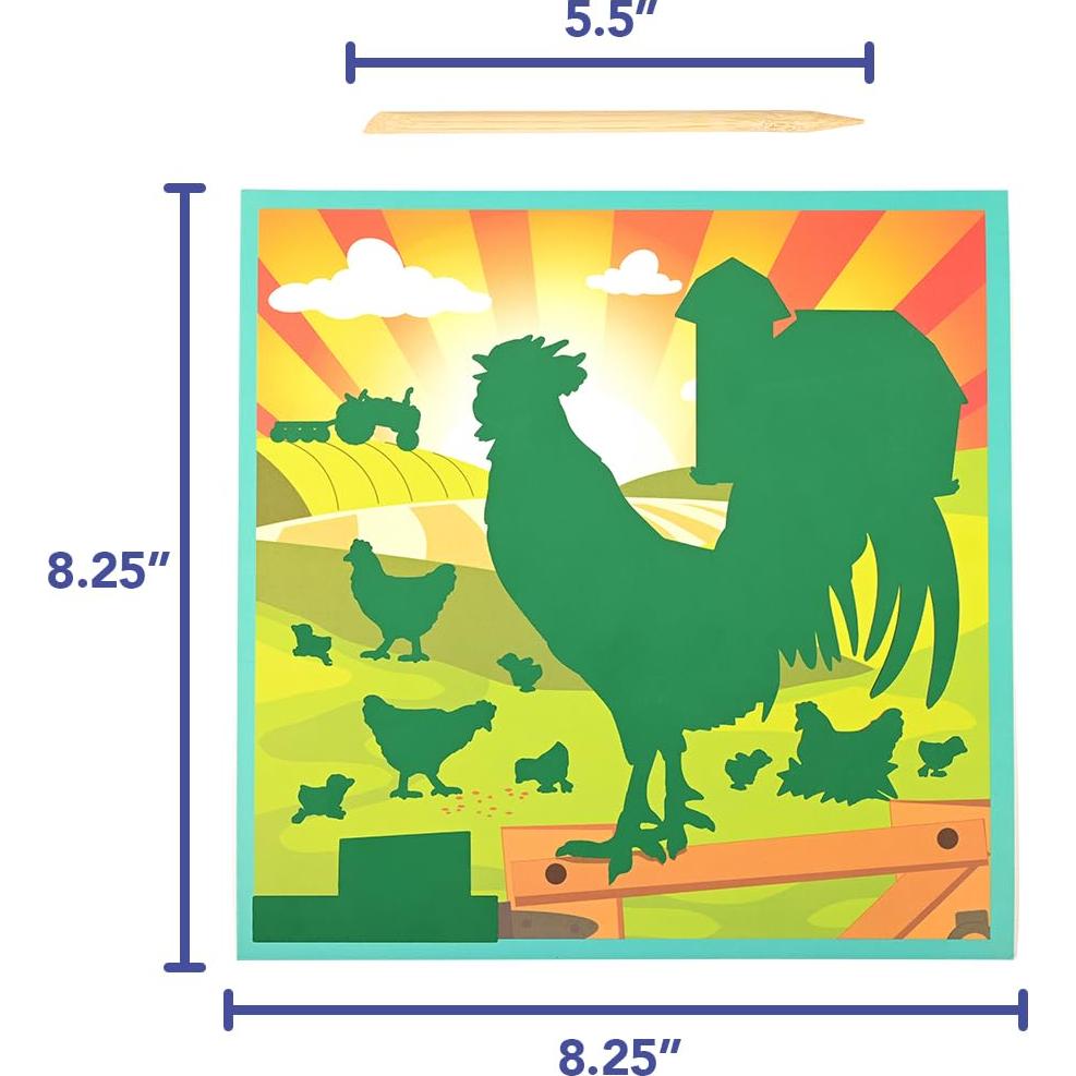 Papel Mágico para Raspar Granja Learning Advantage - 10 Escenas