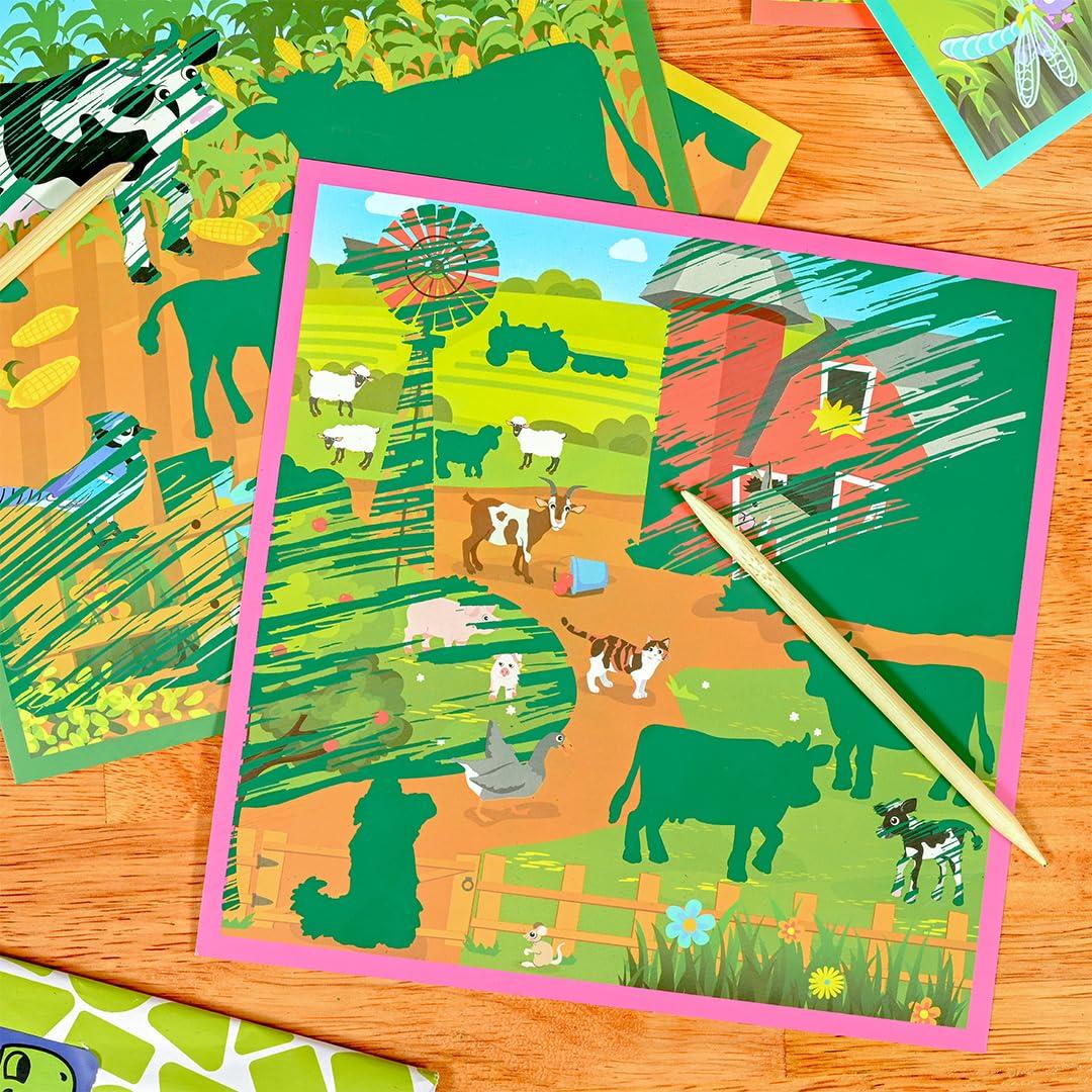 Papel Mágico para Raspar Granja Learning Advantage - 10 Escenas