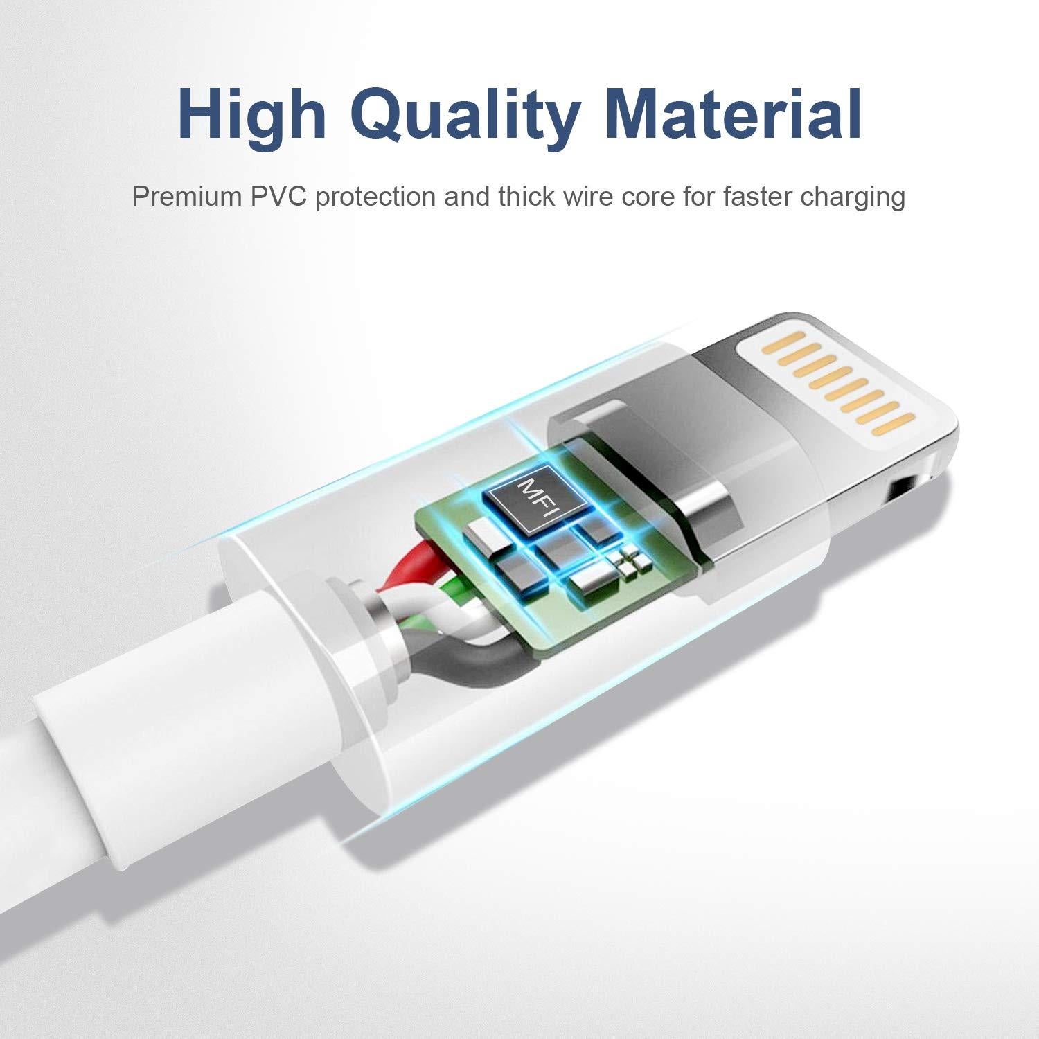 Cargador Lightning Sundix - Paquete de 6 Cables 0.91m para iPhone