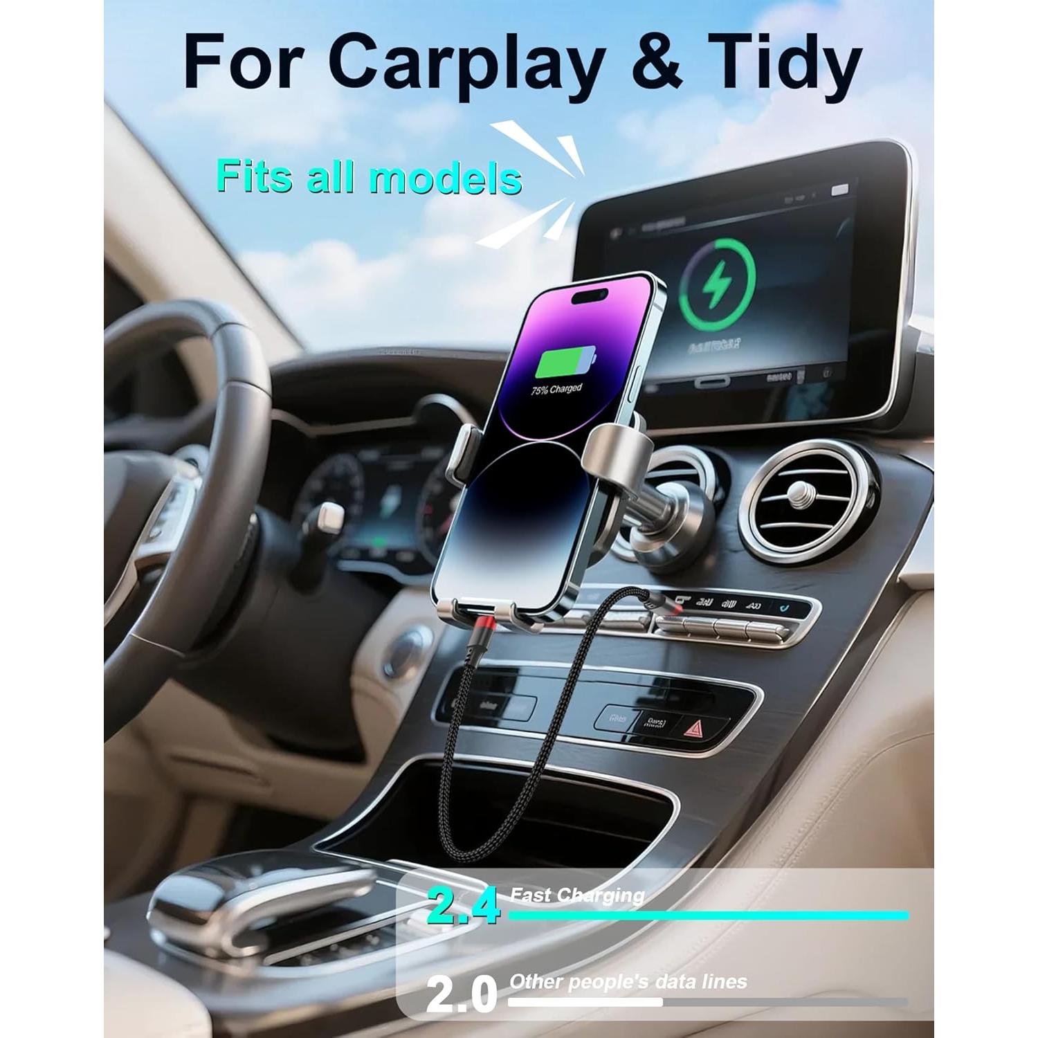 Cable de Carga Corto Bkduice Lightning 30.48 cm - Paquete de 2