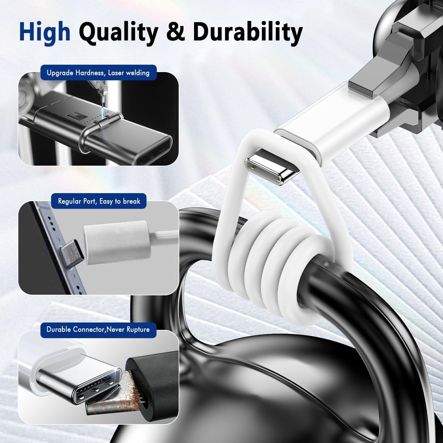 Cable USB C a USB C Exeric 1.83m 60W Carga Rápida 2Pack