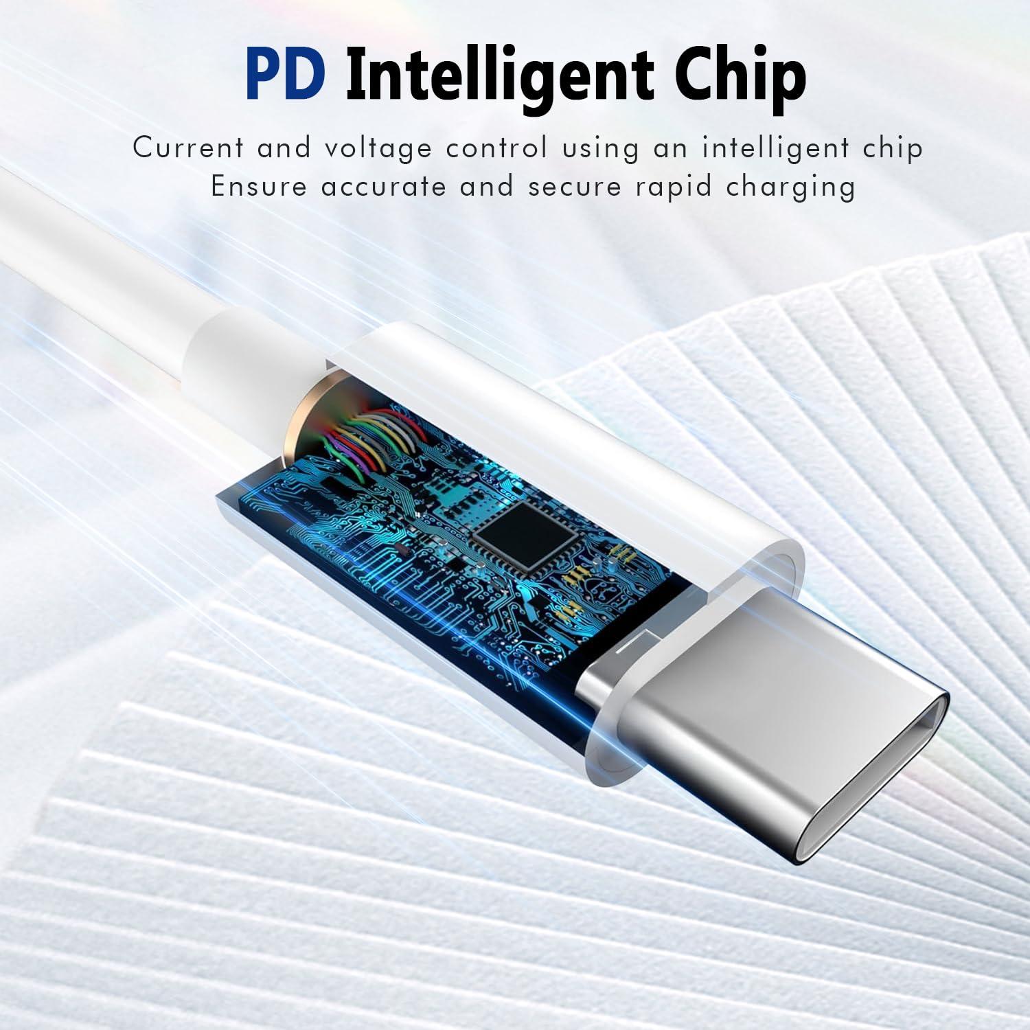 Cable USB C a USB C Exeric 1.83m 60W Carga Rápida 2Pack