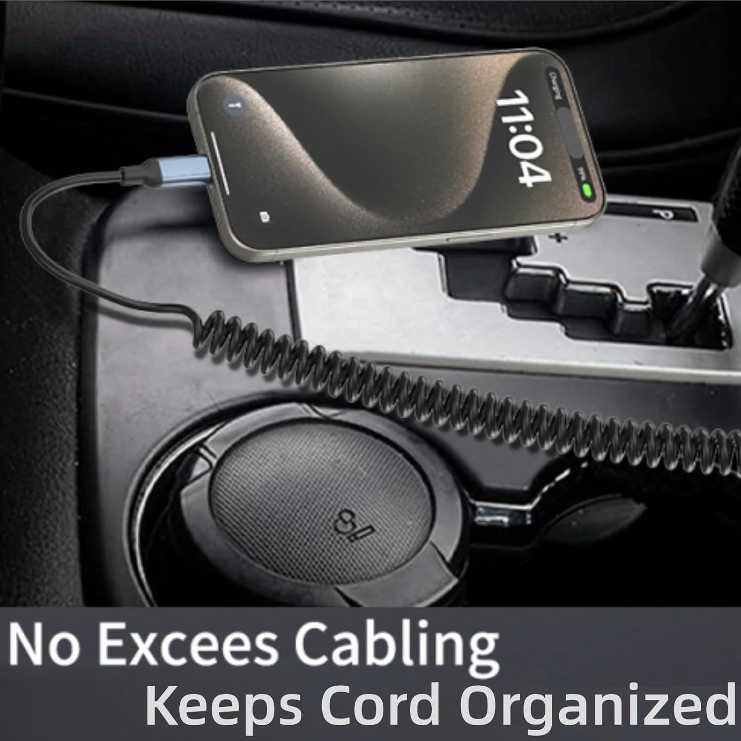 Cable Enrollado MFi 3FT Sailift para iPhone y CarPlay