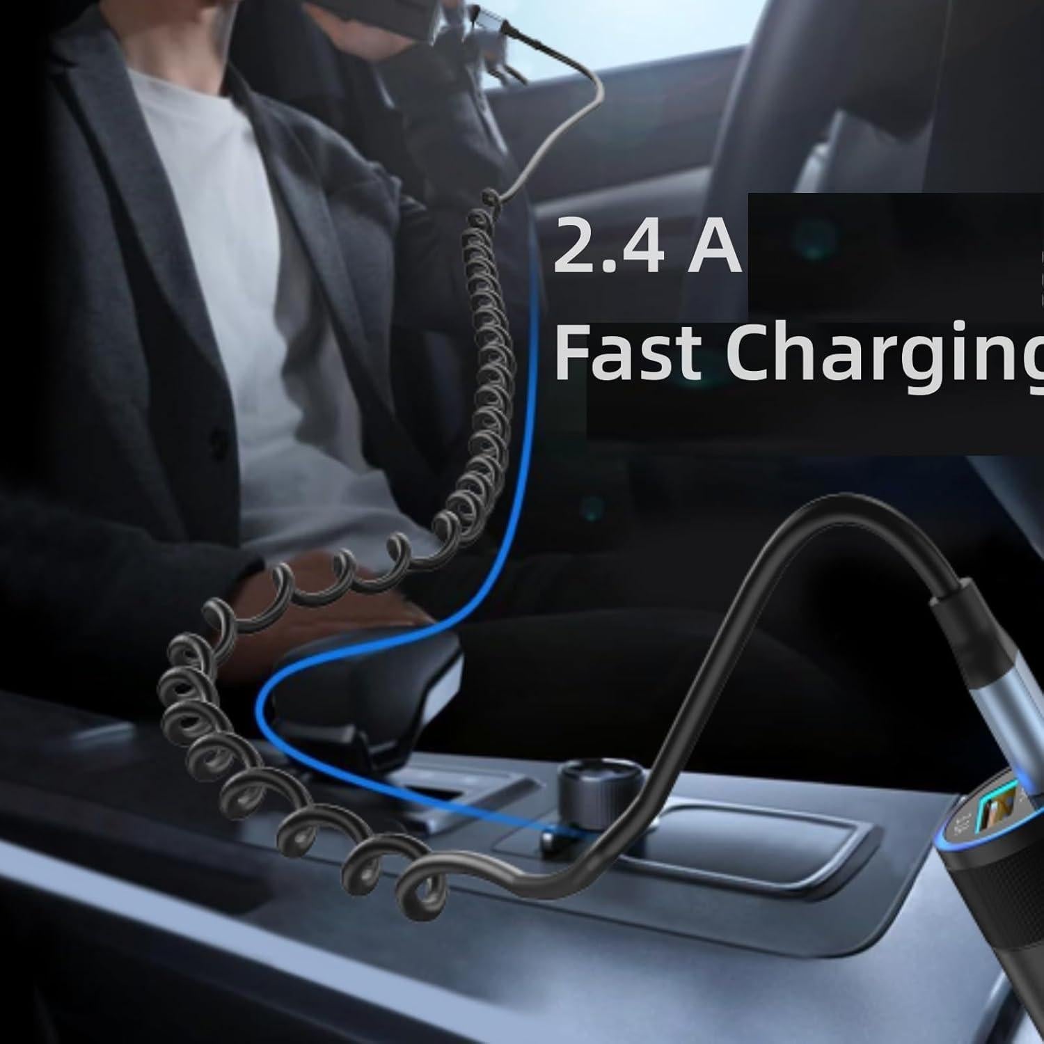 Cable Enrollado MFi 3FT Sailift para iPhone y CarPlay