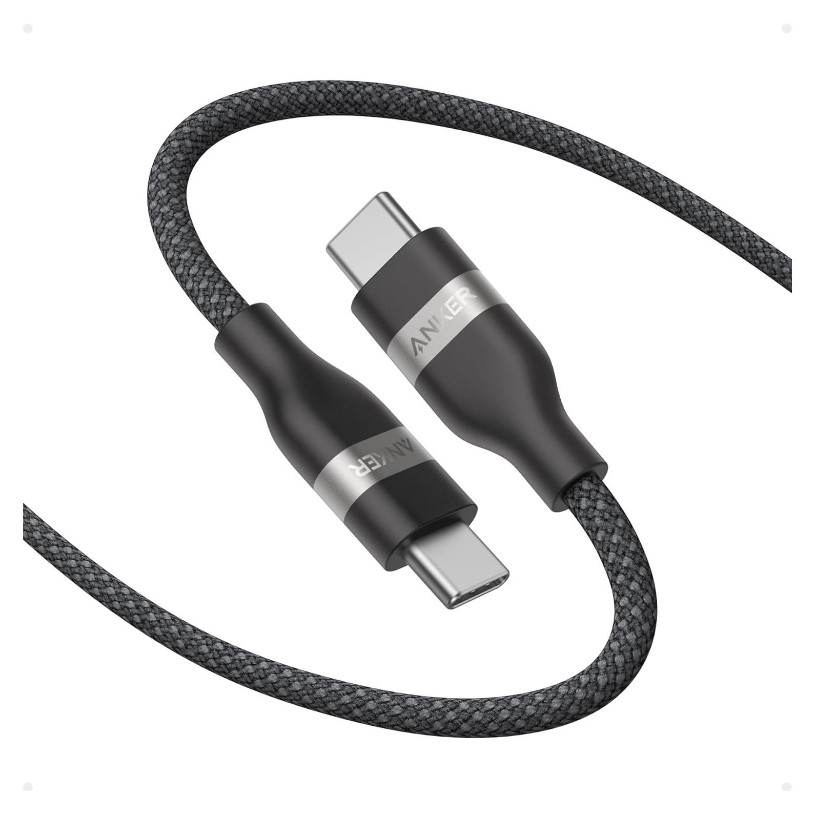 Cable USB C Anker 240W 1.83m Trenzado Carga Rápida Negro