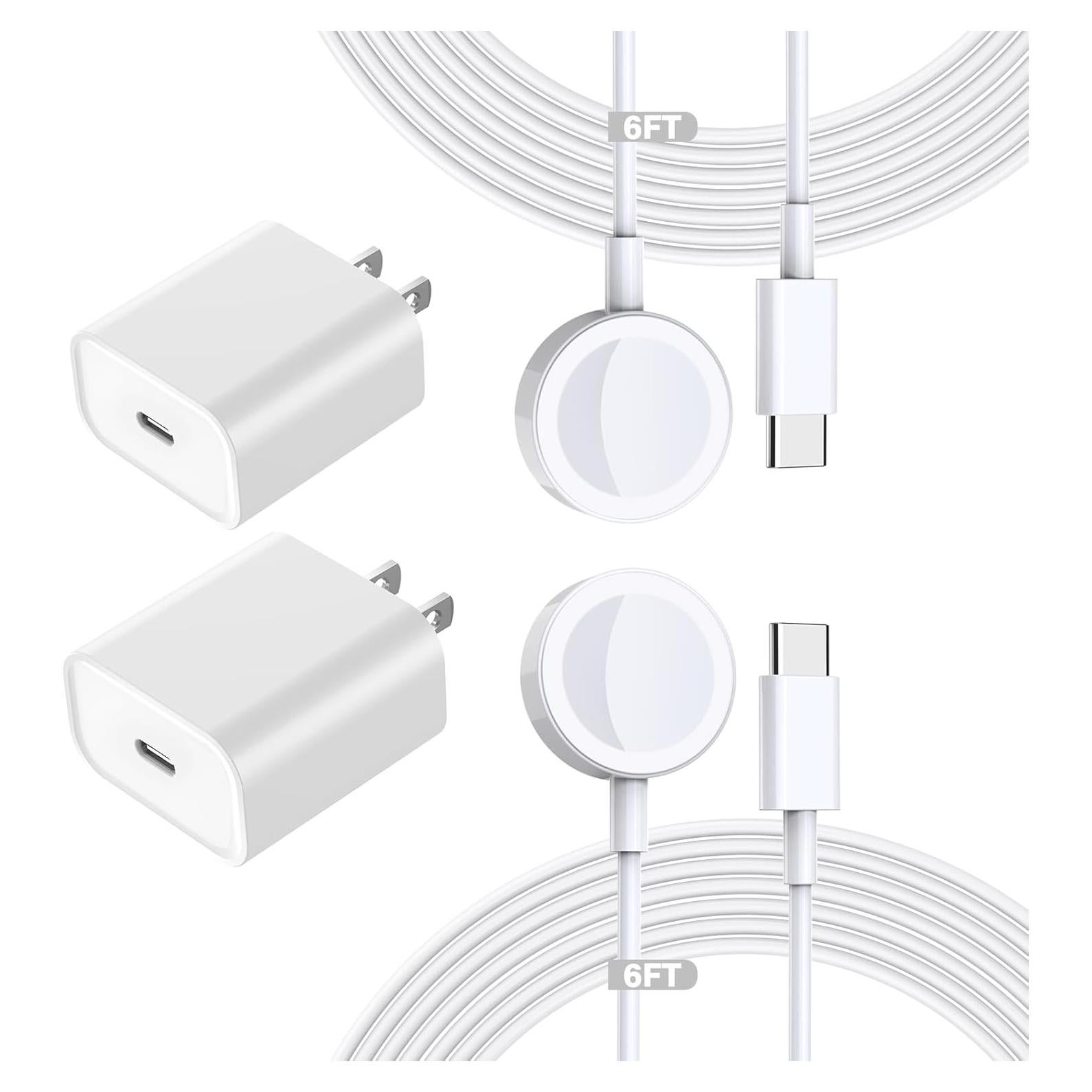 Cargador Rápido Inalámbrico USB C 2Pack para Apple Watch