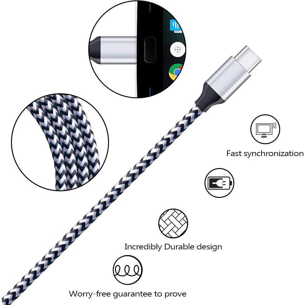 Cable USB Tipo C 5Pack 1.83m NINIBER Carga Rápida 2.4A