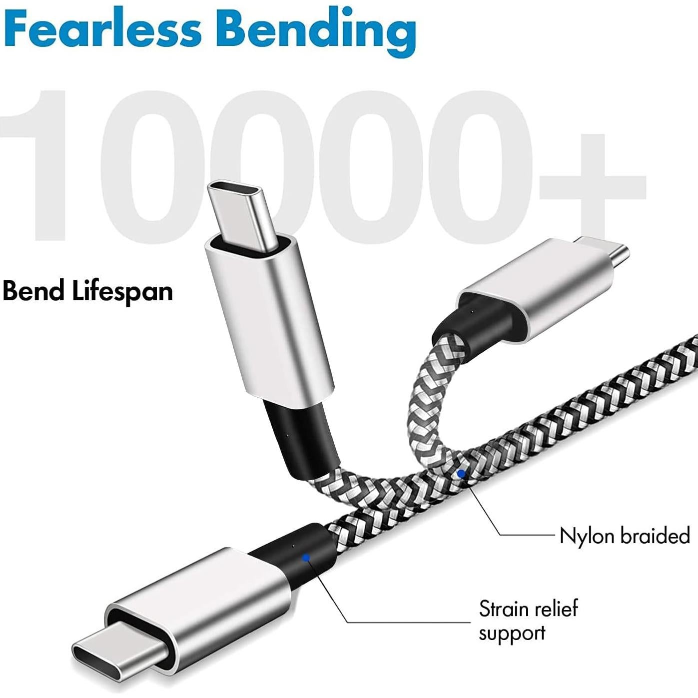 Cargador USB C Deegotech 10 pies Carga Rápida 3A Trenzado