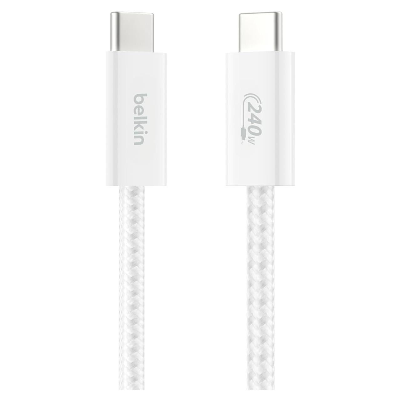Cable USB-C a USB-C Belkin 1M 240W Carga Rápida Blanco