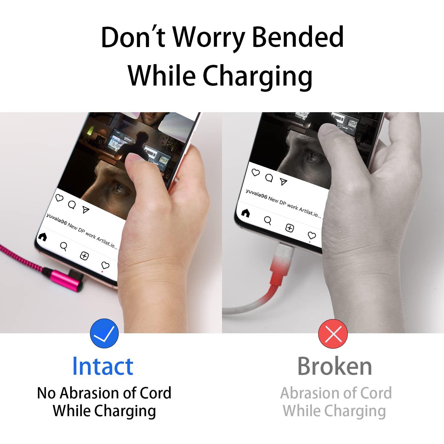 Cable USB C 90 Grados Teeind 1.83m Carga Rápida Nylon