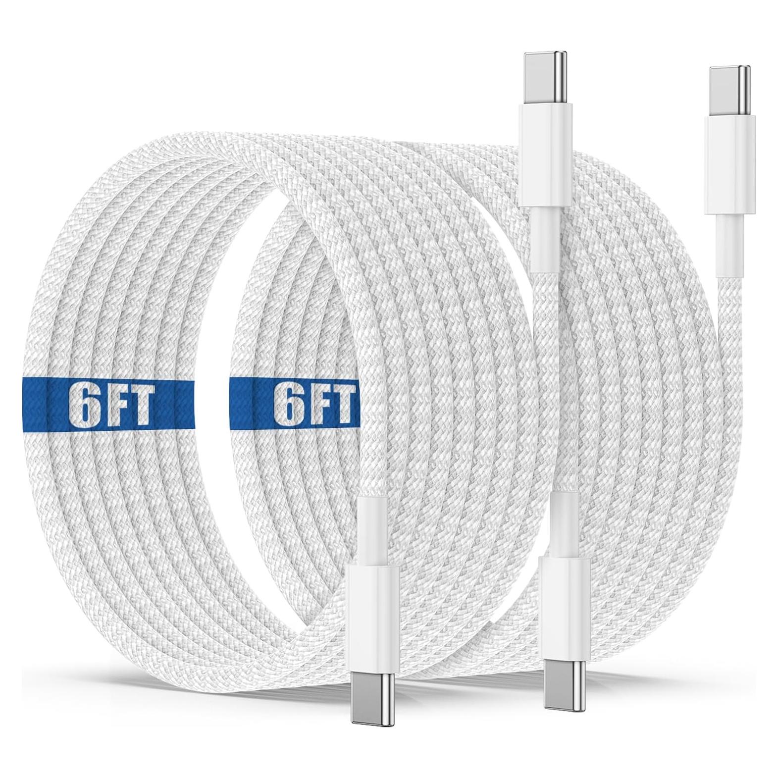 Cable USB C a C 1.83m Qalirvis 60W Carga Rápida