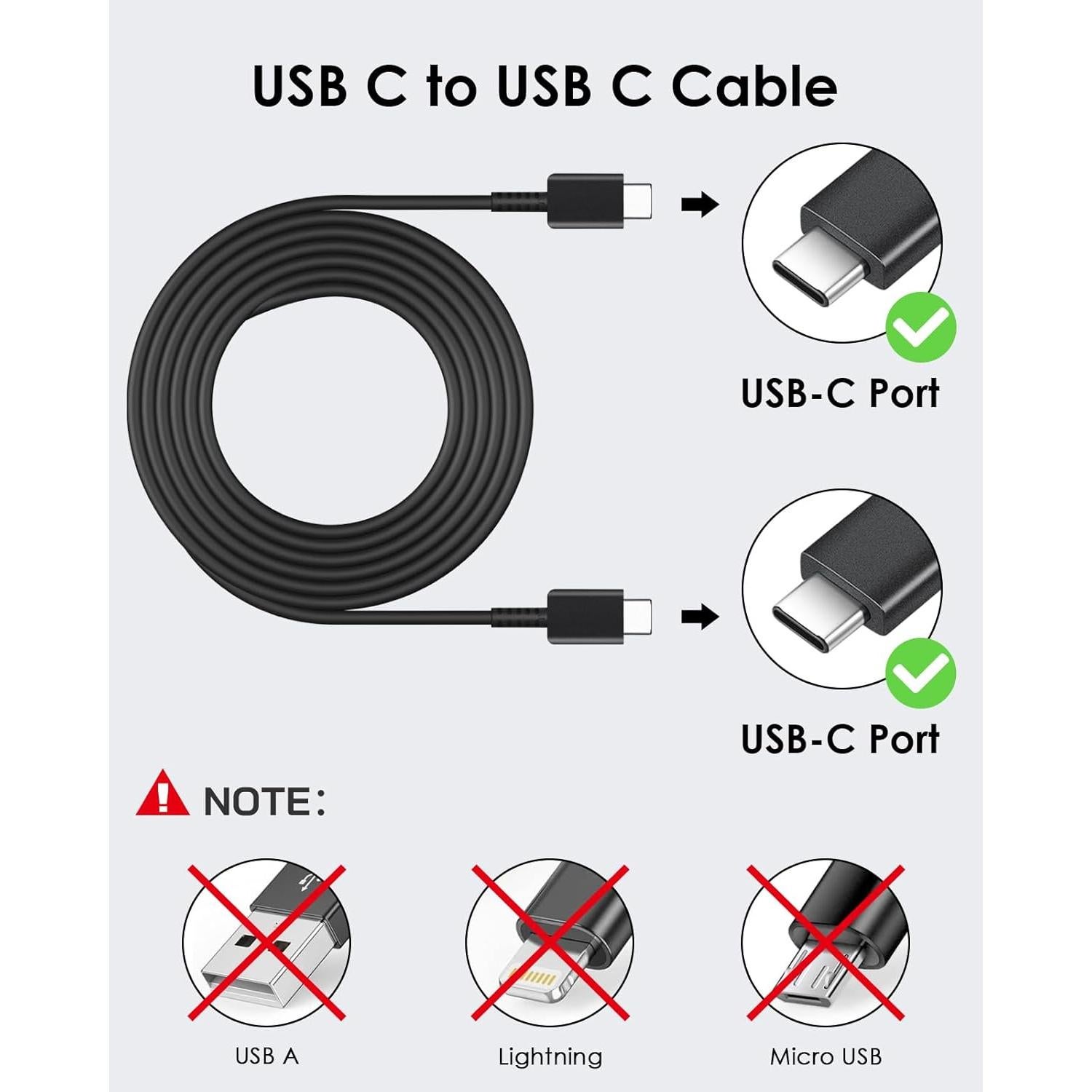 Paquete de 2 Cargadores Rápidos USB-C 25W con Cable 2m