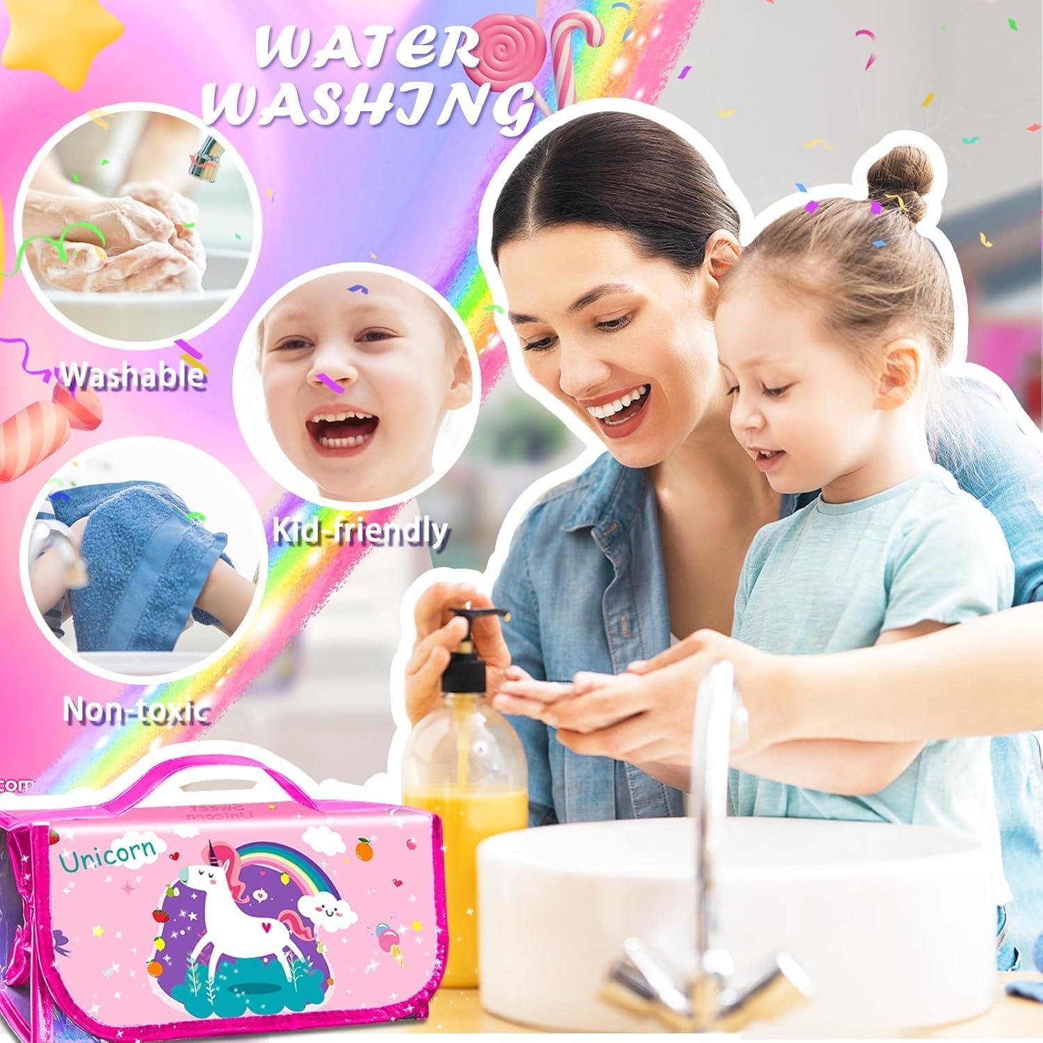 Conjunto de Marcadores Lavables Weirtoya Unicornio 56 Piezas