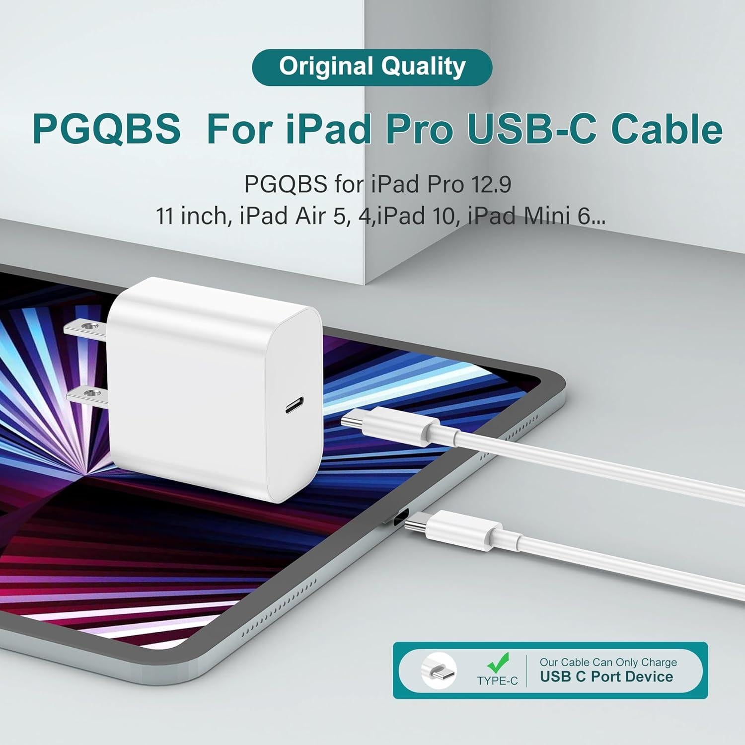 Paquete de 3 Cables USB C a USB C 1.83 m 60W PGQBS Blanco