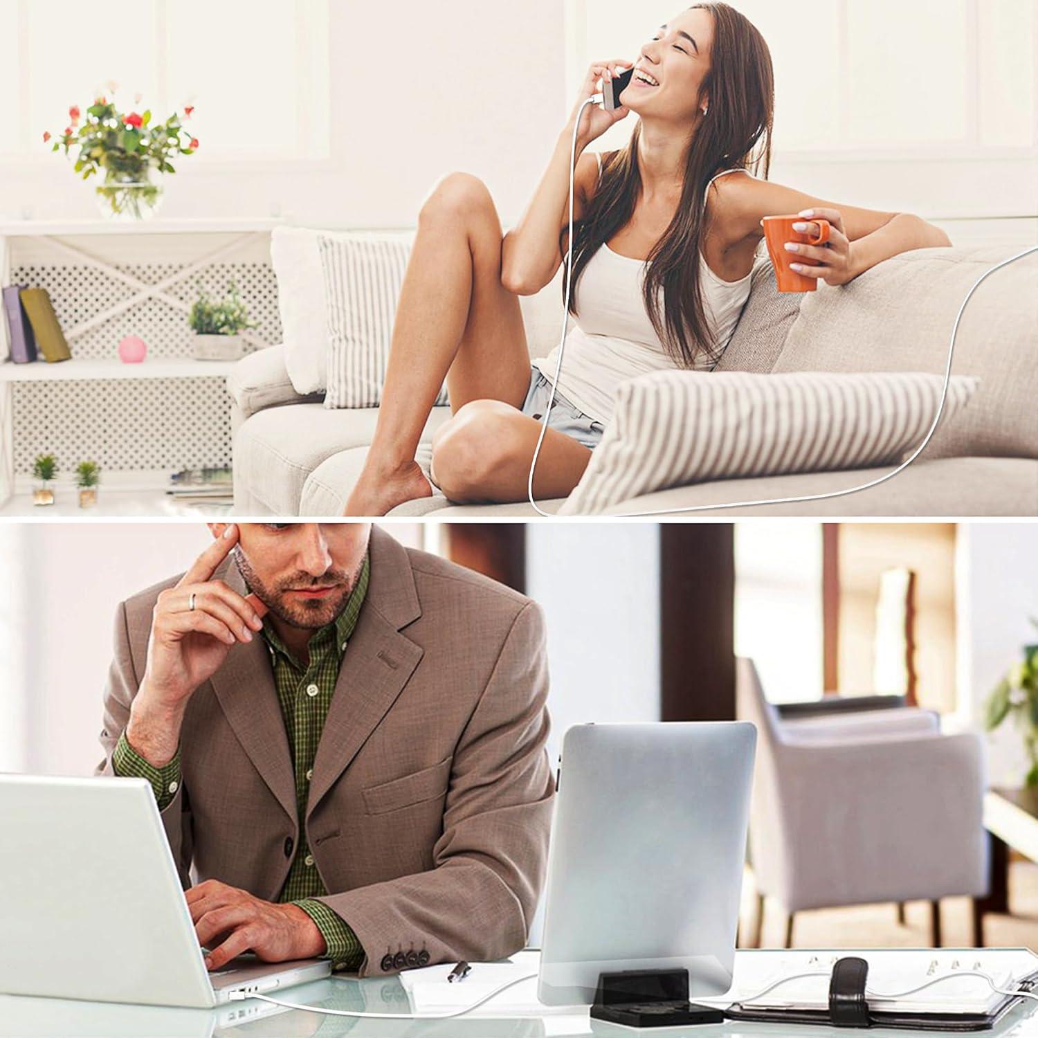 Paquete de 3 Cables USB C a USB C 1.83 m 60W PGQBS Blanco