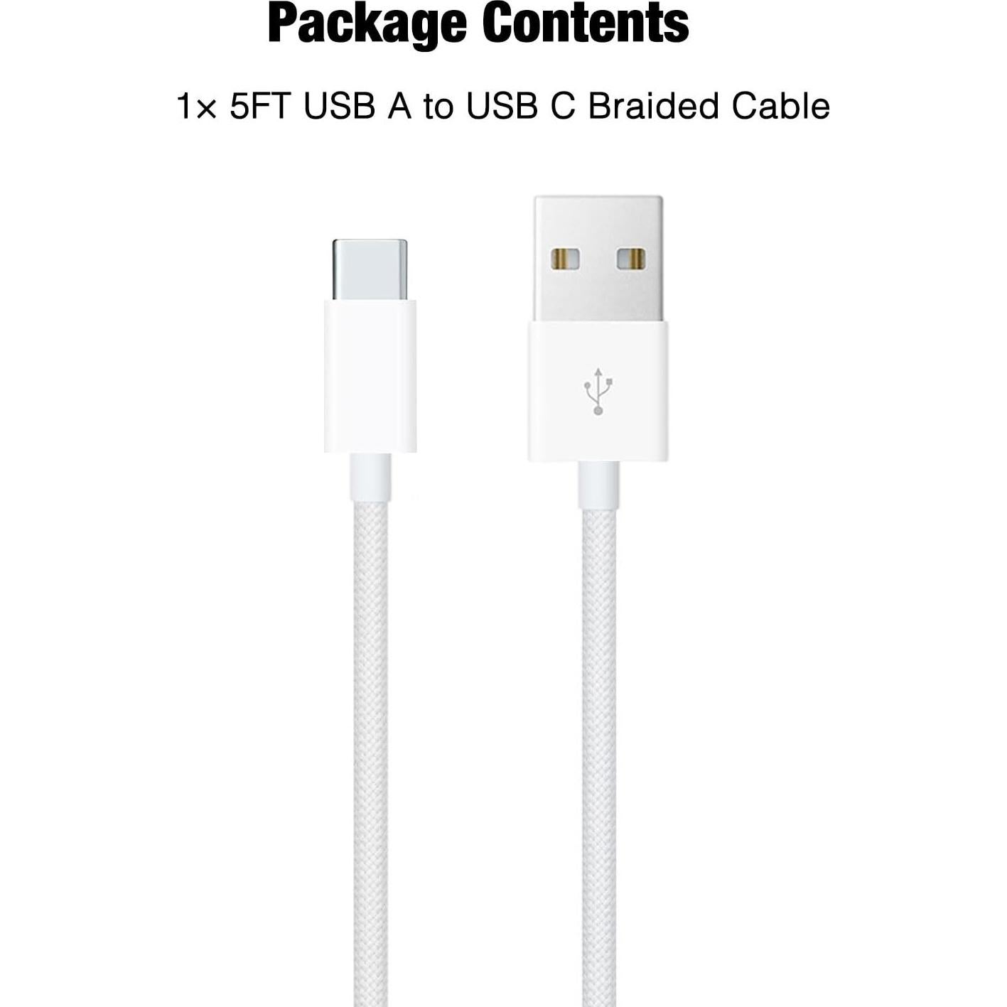 Cable trenzado USB A a USB C 1.5m Abysssea para iPhone y iPad