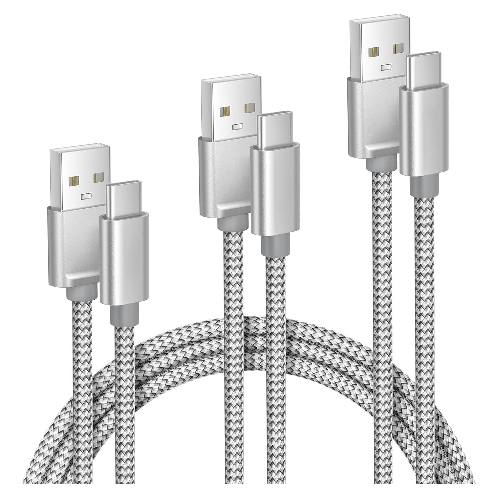 Cable de Carga USB Tipo C Elebase 3 Pack 1.5/2/3m para iPhone 16