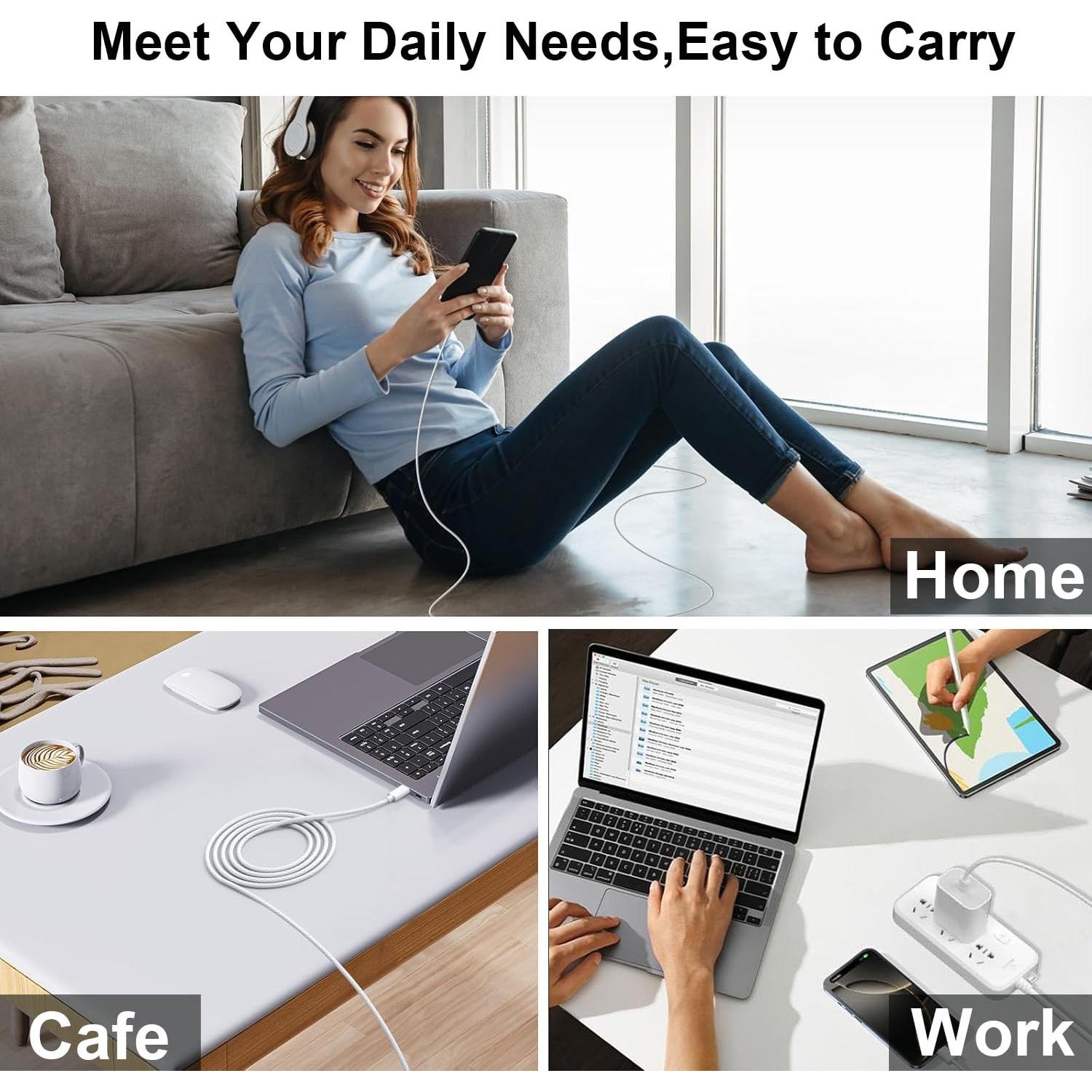 Cargador de pared rápido USB C PD 20W Rahhaze para iPad 10.9"/11"