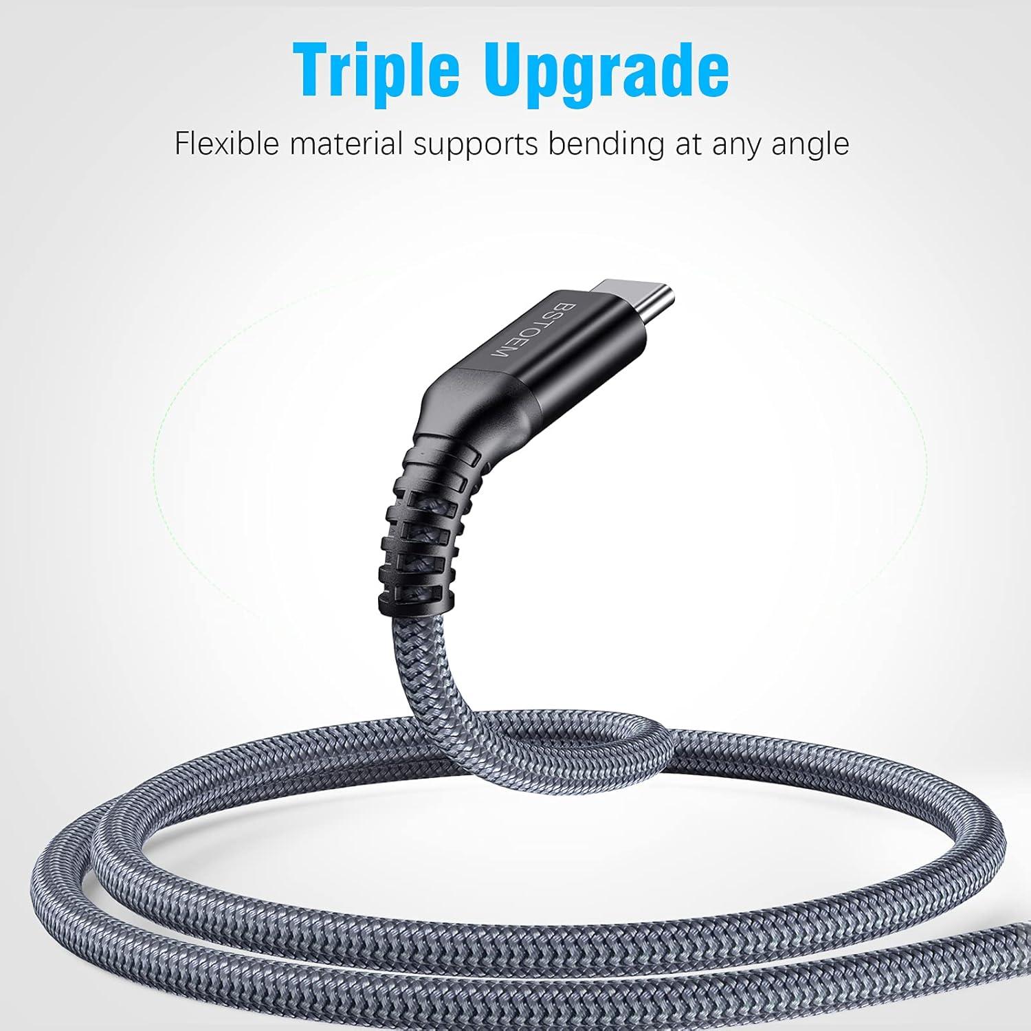 Cable USB A a C 3m BSTOEM Carga Rápida 3A para iPhone y Samsung