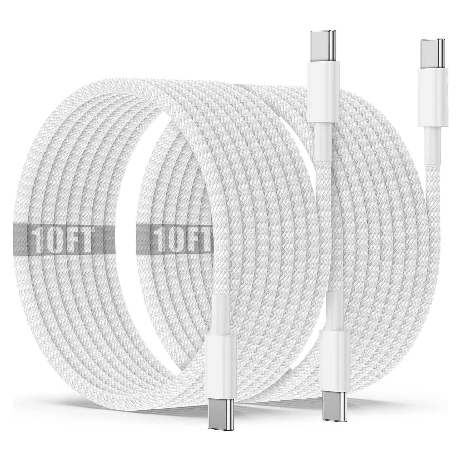 Cable USB C a C 10 pies Qalirvis 60W Carga Rápida