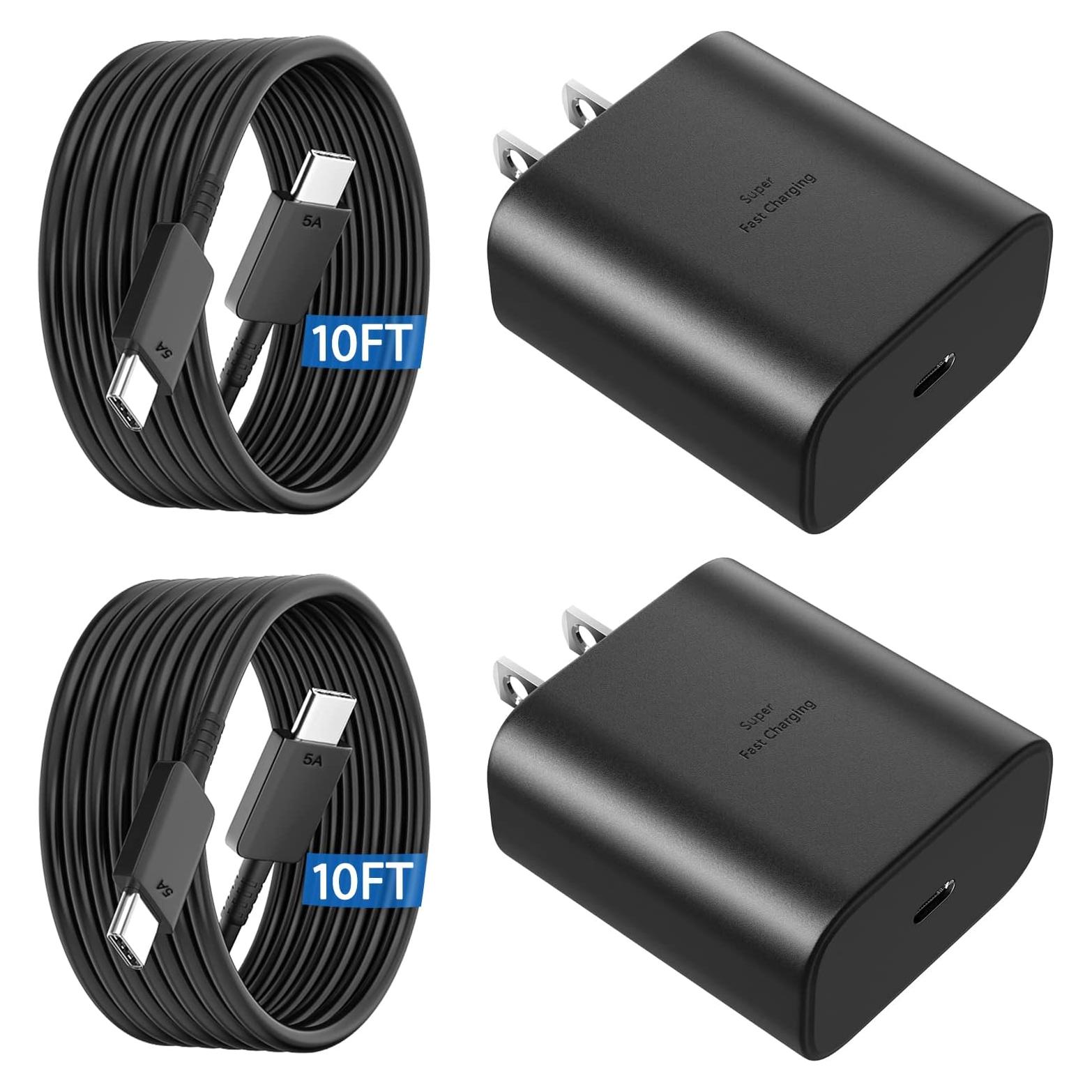 Cargador Rápido USB C Vilive 45W con Cable 10FT para Samsung