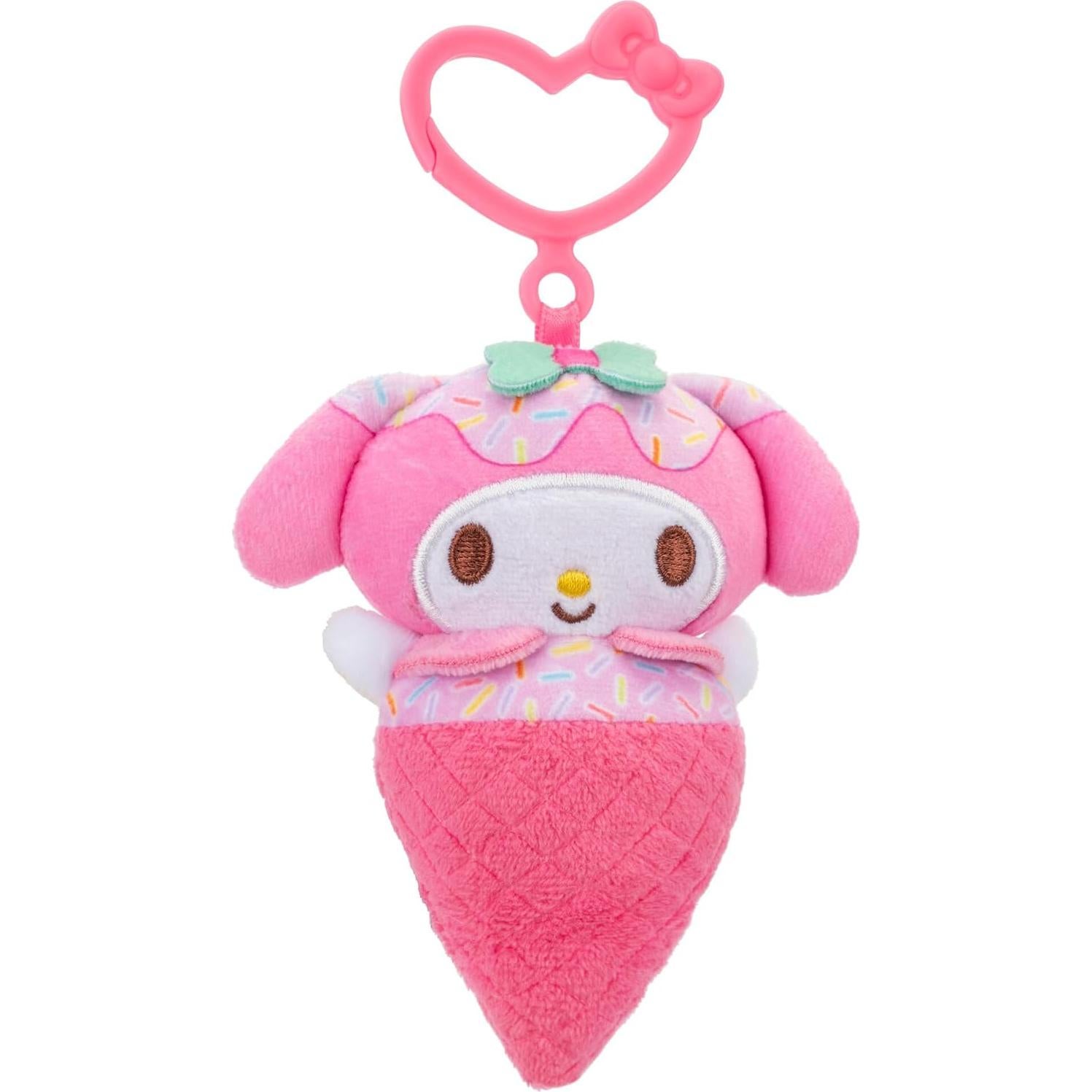 Paquete de 4 Peluches Clip-On Hello Kitty y Amigos 10.16 cm