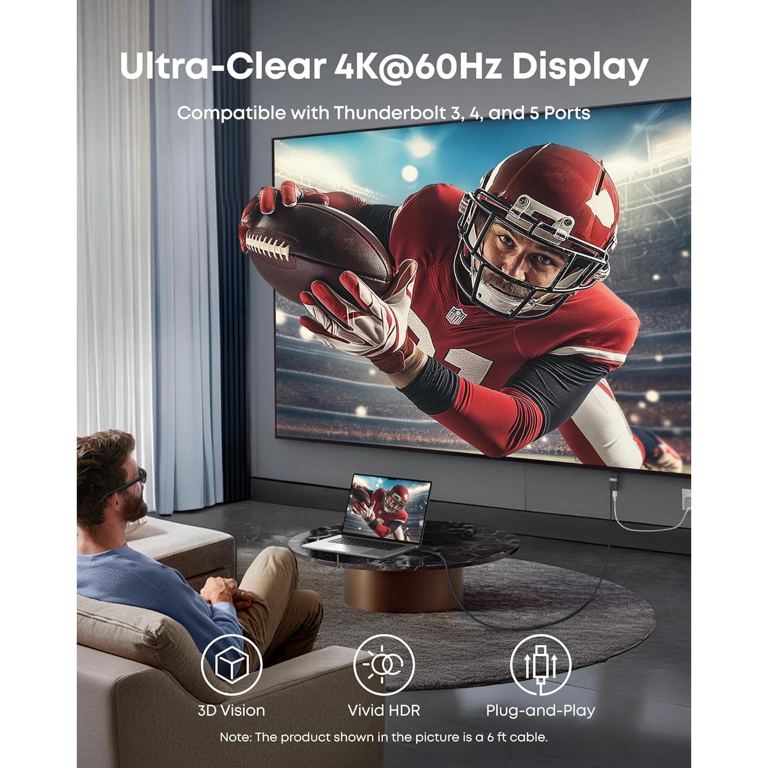 Adaptador USB-C a HDMI Anker Nano 0.91m 4K 140W Carga Rápida