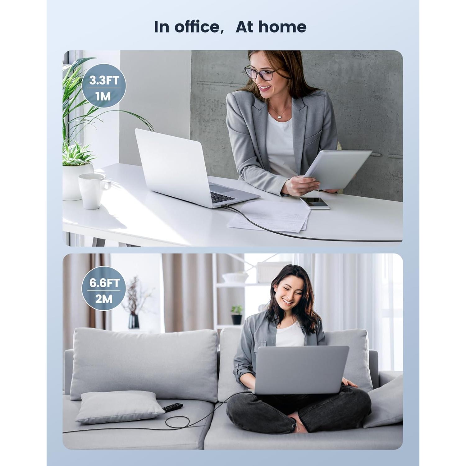 Cable USB C a USB C 3 Pack 2m 60W Carga Rápida Toocki