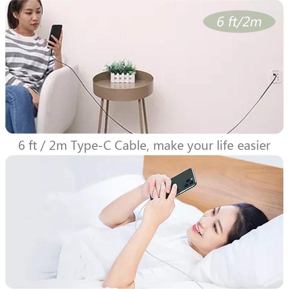 Cable de carga rápida USB-C a USB-A 1.83 m HONGPING Blanco