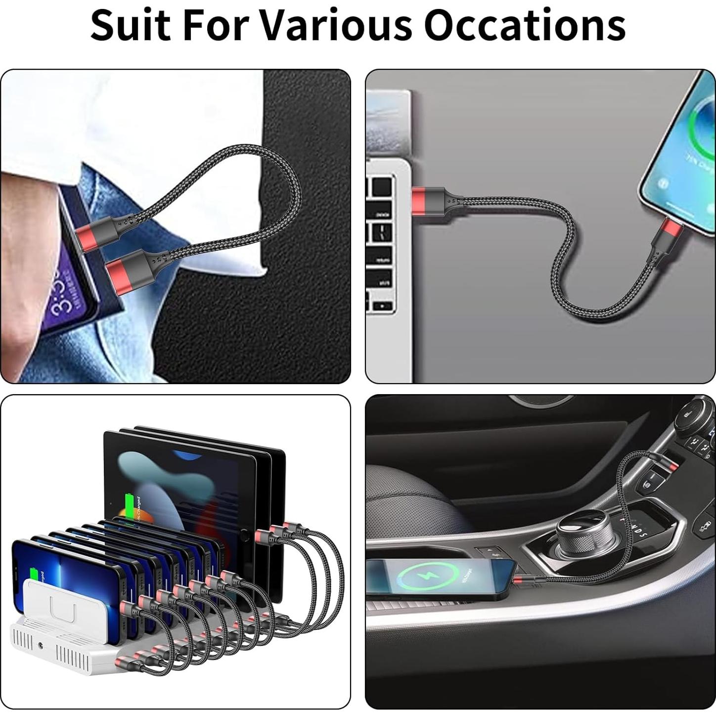 Cable USB C 50 cm Bkduice - Carga Rápida 3A, Paquete de 3