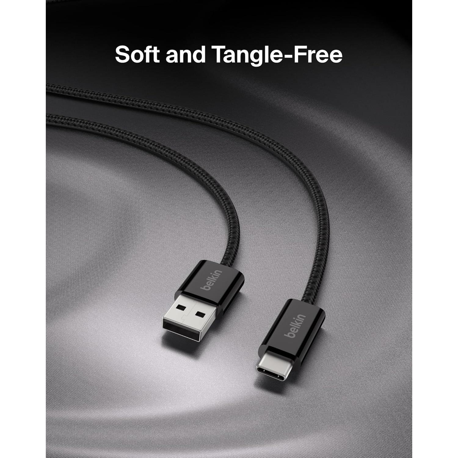 Cable USB A a USB C Belkin 2M 15W Carga Rápida Negro