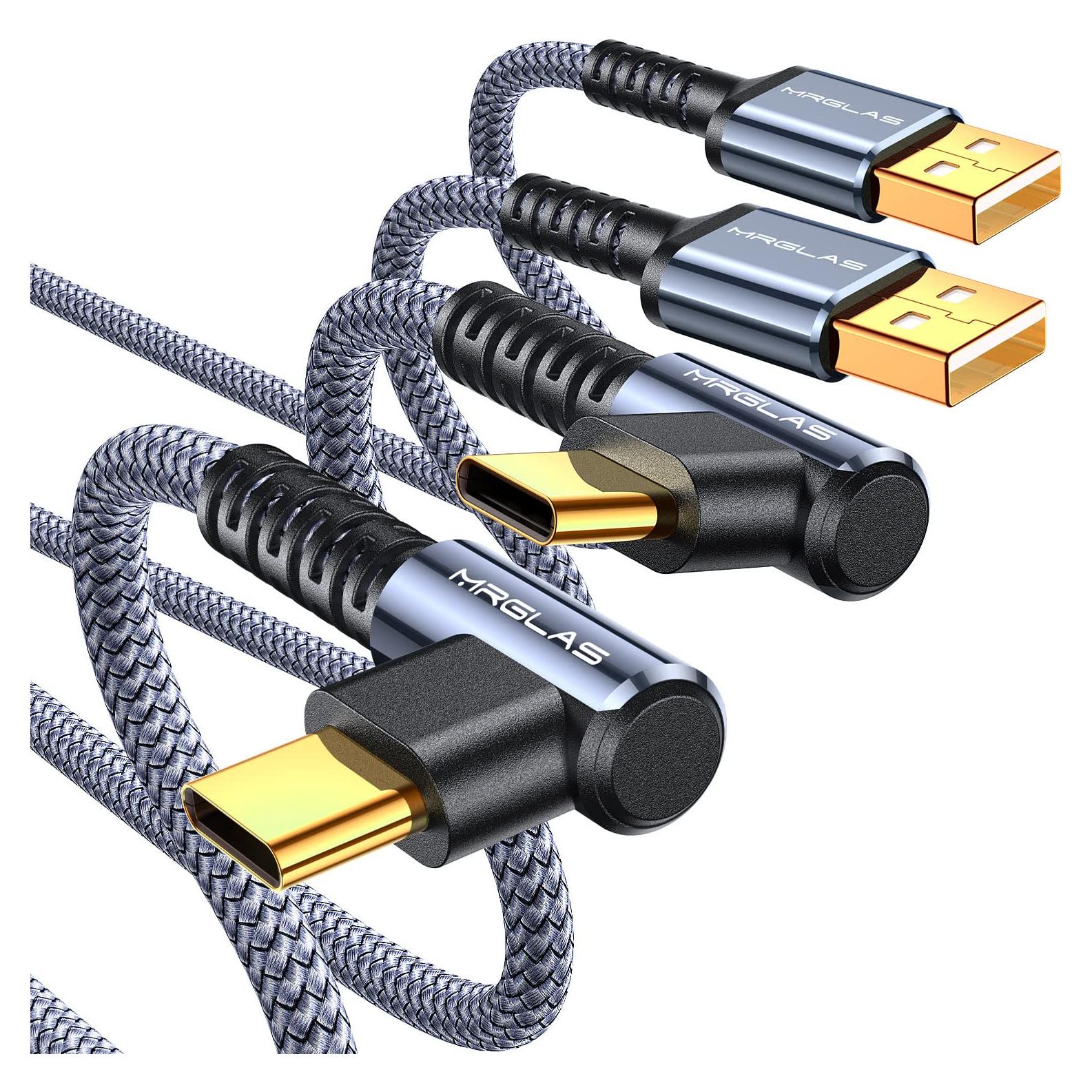 Cable USB C 3.2A MRGLAS 2m Pack de 2 Carga Rápida iPhone