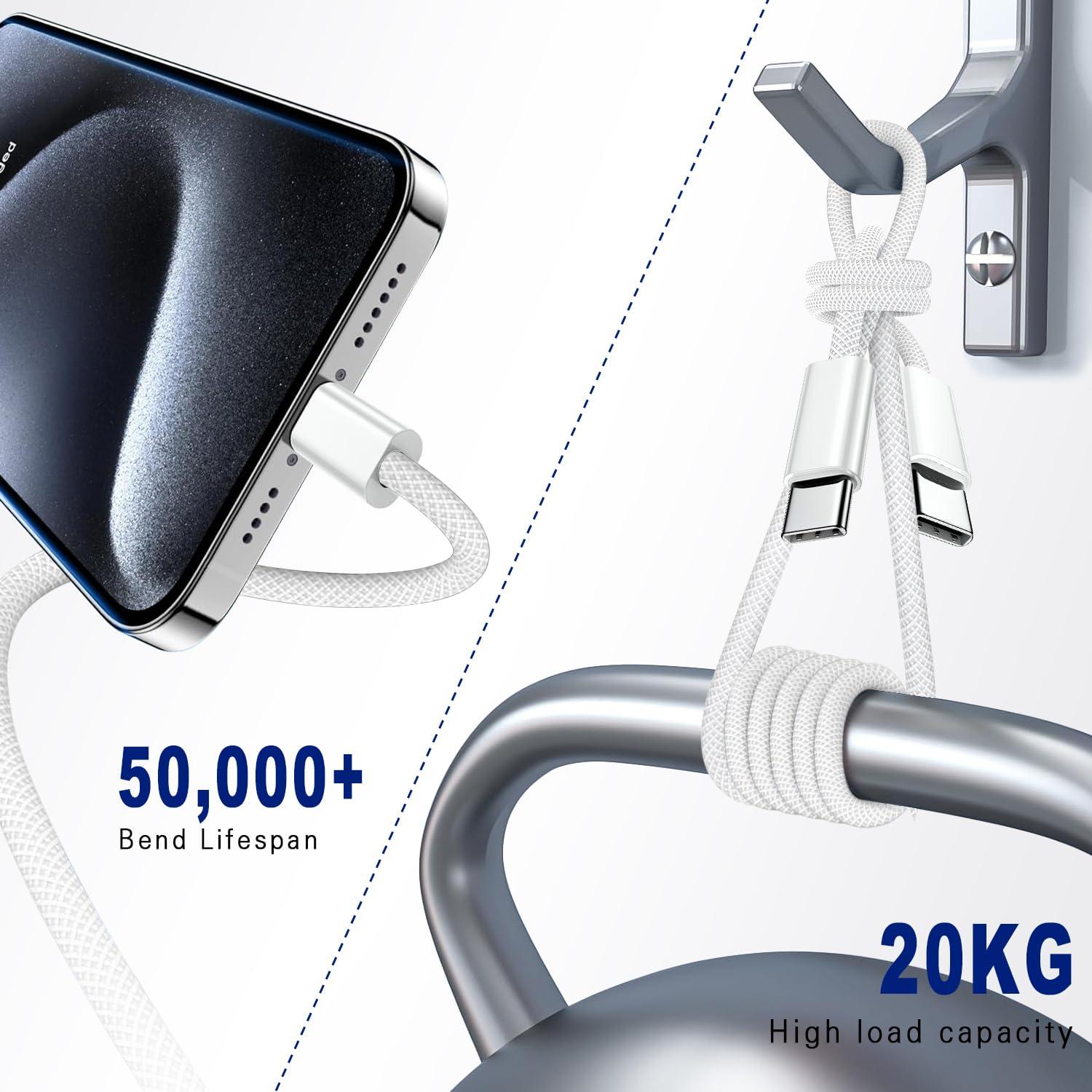 Cable USB C a USB C 2 Pack 3FT 60W Carga Rápida MingTong