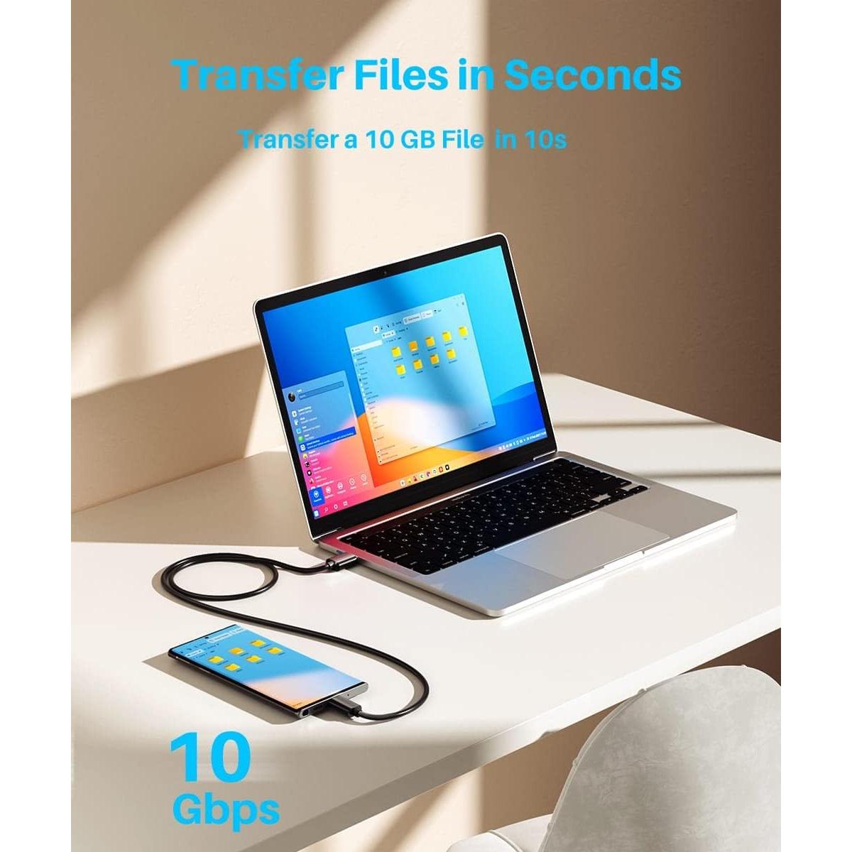 Cable USB C a USB A 3.1 Gen 2 LDLrui 0.91m Carga Rápida 3A