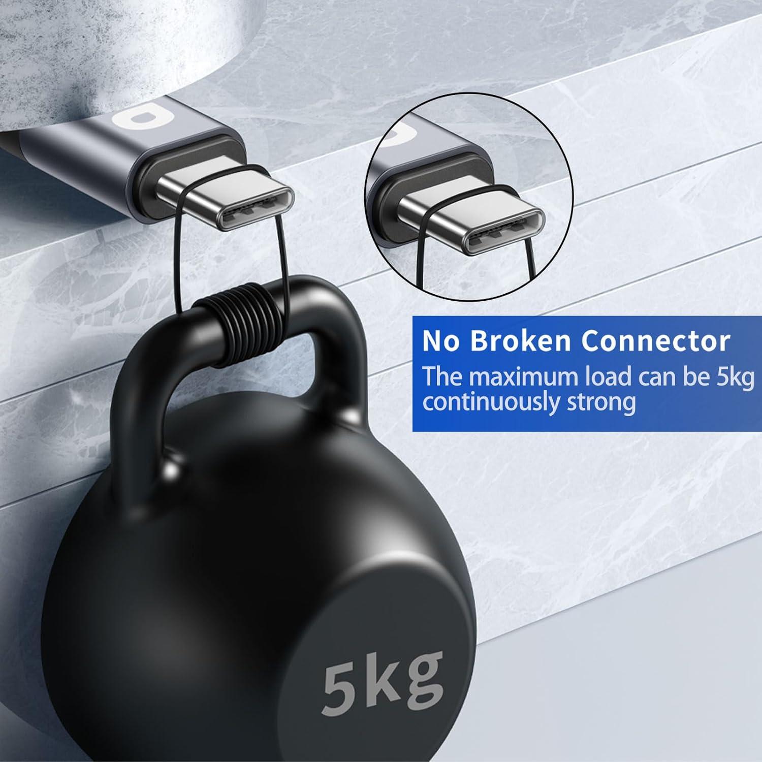 Cable USB C a USB C 10FT PRAKIE Carga Rápida 66W 2Pack