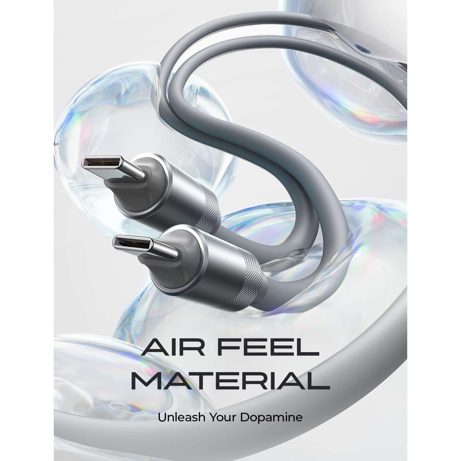 Cable USB C 3M LISEN 100W Carga Rápida Silicona Gris