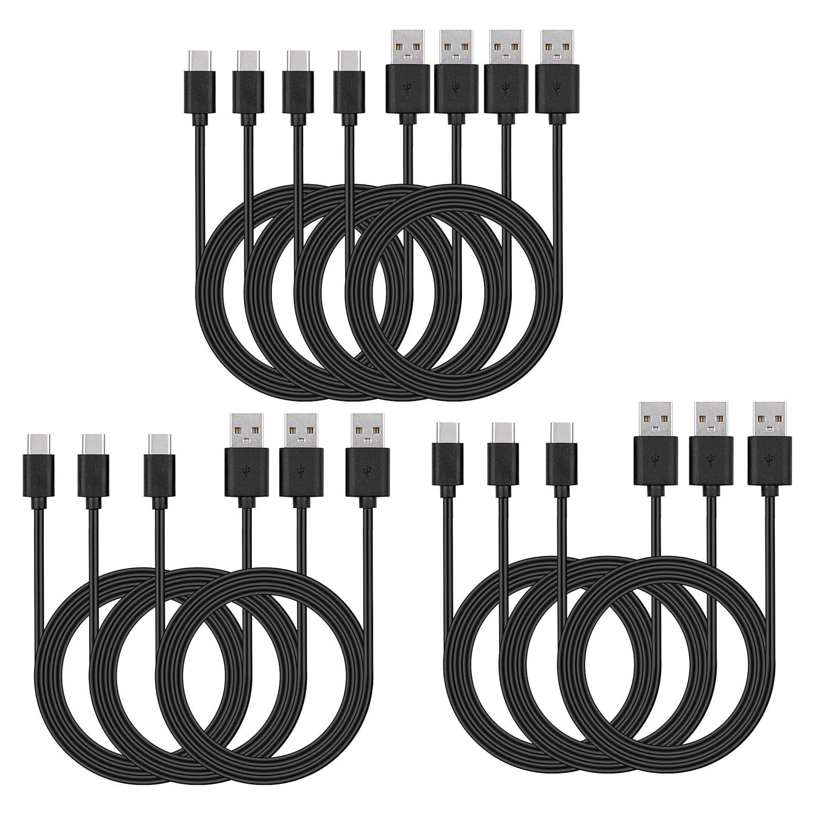 Cable USB C Smays 10-Pack 0.91m Carga Rápida Negro