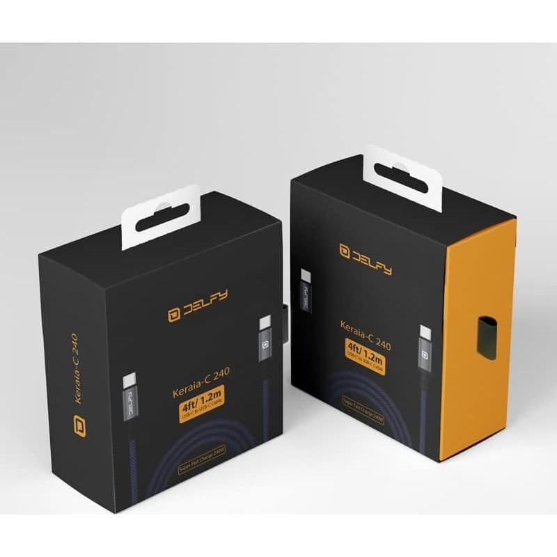 Cable USB-C trenzado Delfy 2m carga rápida 240W para iPhone 15/16