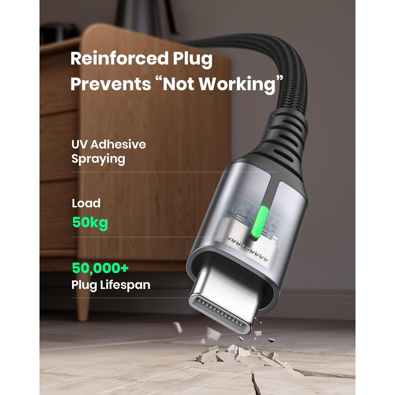 Cable USB-C INIU Carga Rápida 5 Paquetes 0.5m 1m 2m 3.1A