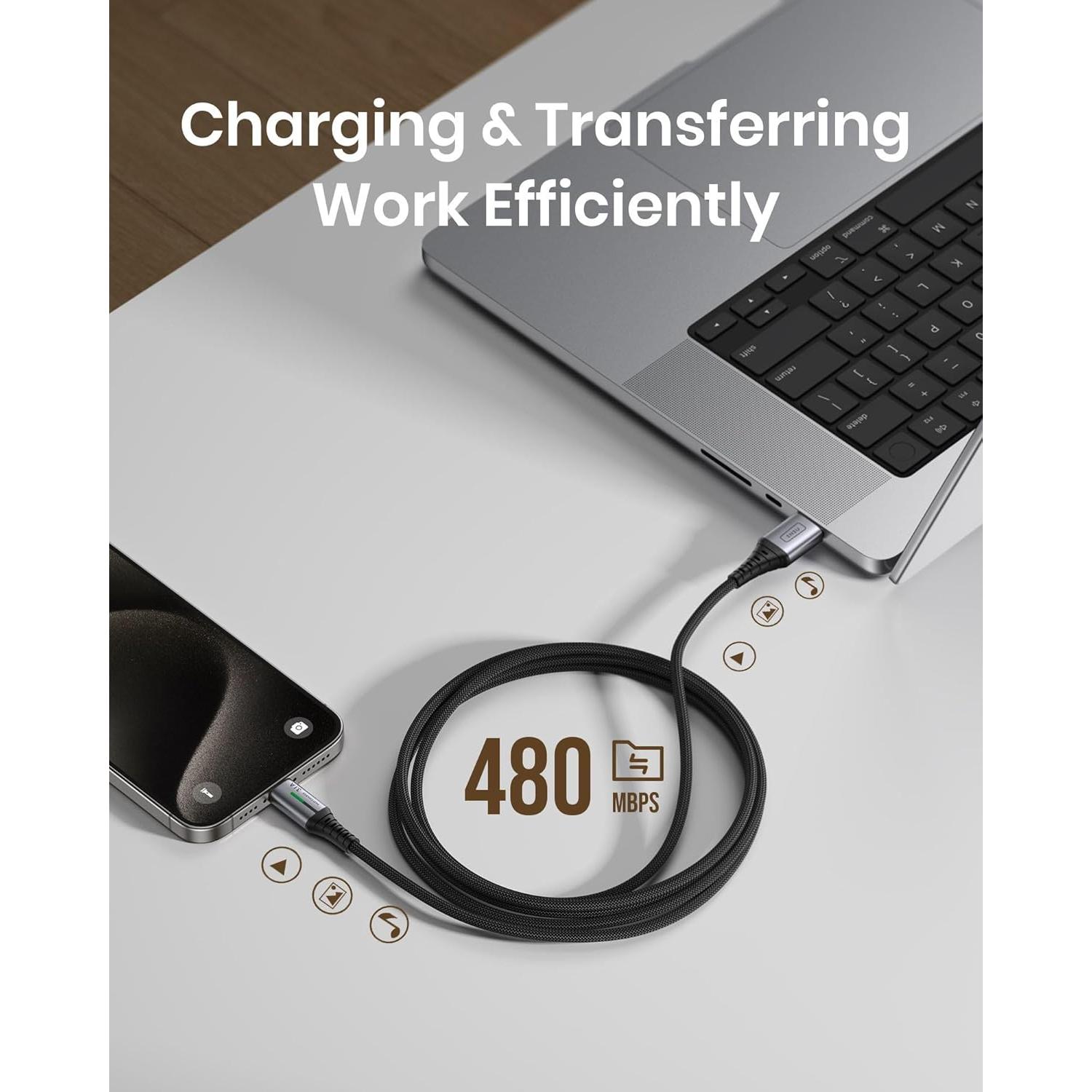 Cable USB-C INIU Carga Rápida 5 Paquetes 0.5m 1m 2m 3.1A